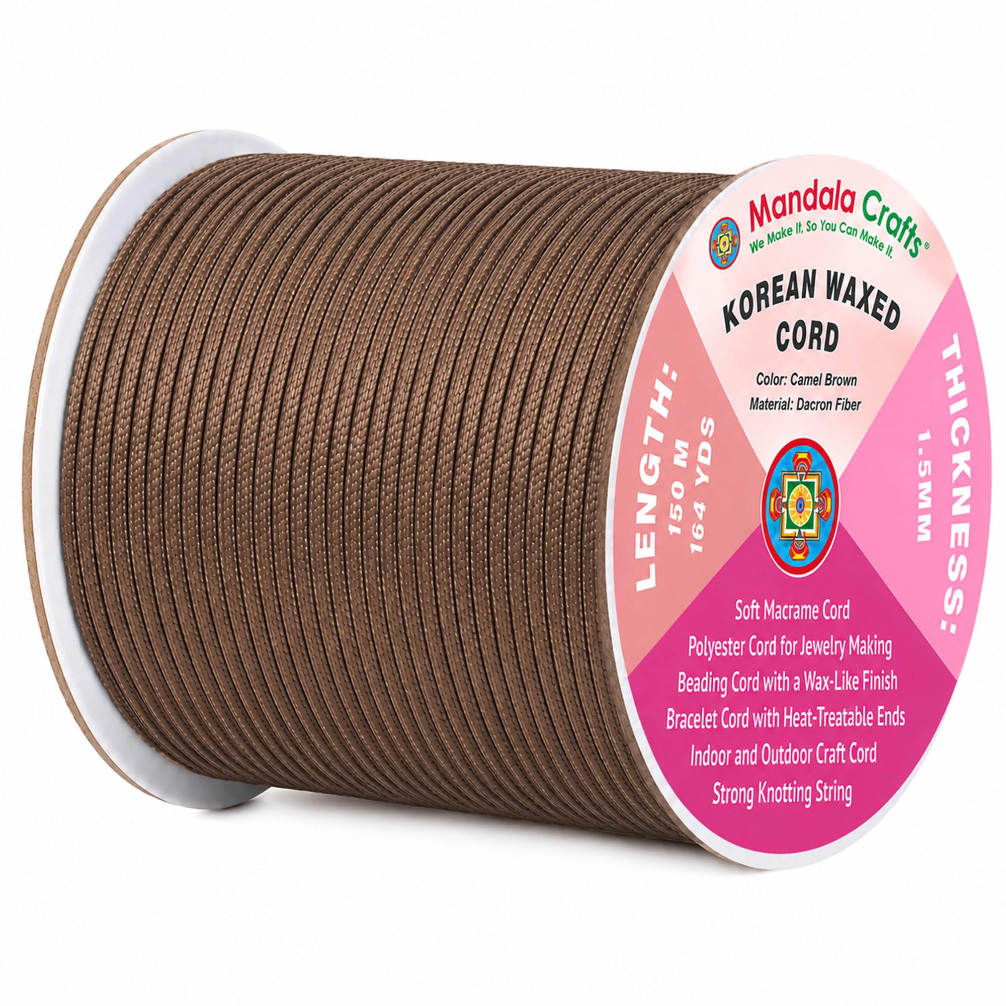 Korean Wax Cord for Jewelry Making | Durable for Outdoor, Polyester Waxed String, for Knotting, Braiding, Macrame, Beading, Necklaces, Earrings, Bracelets