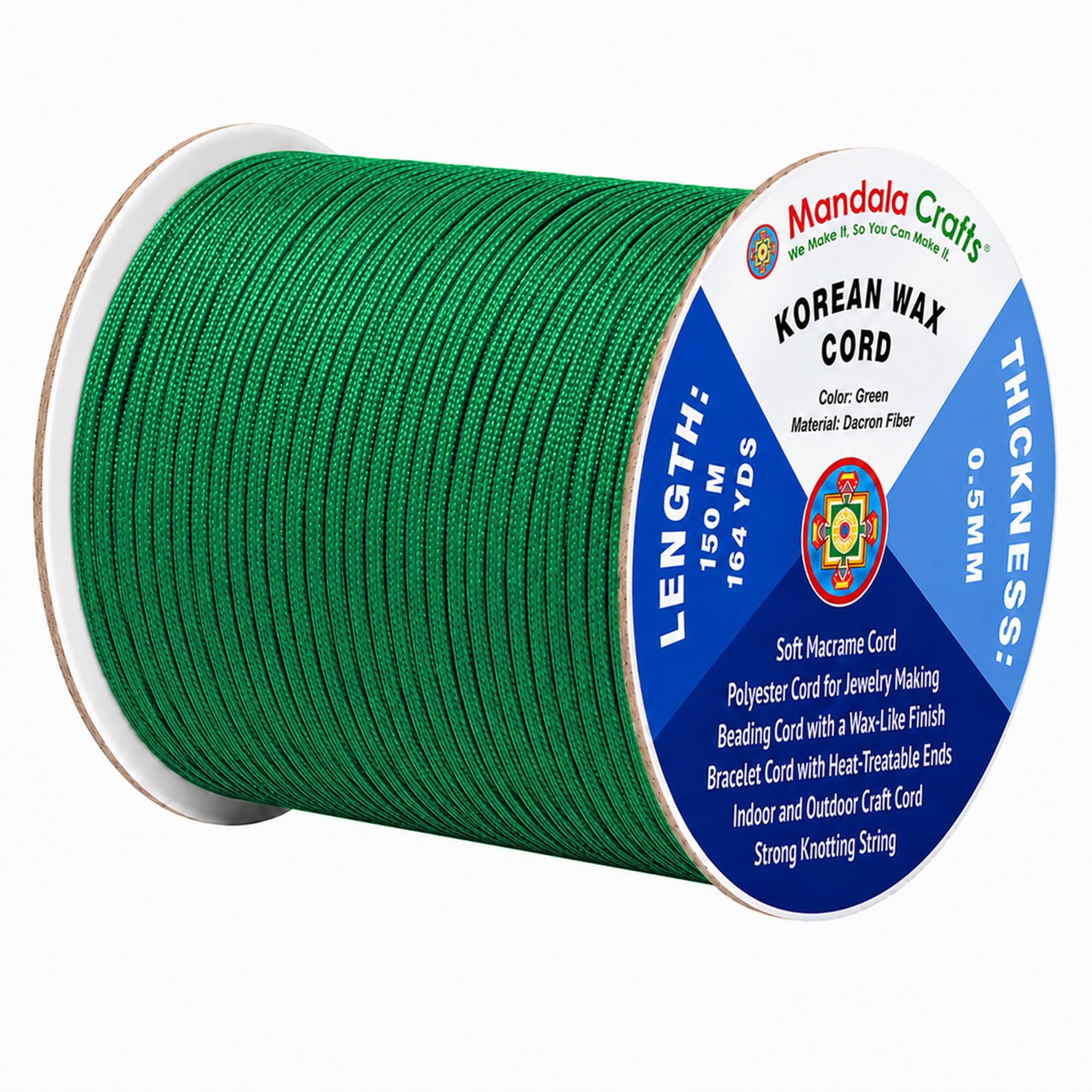 Korean Wax Cord for Jewelry Making | Durable for Outdoor, Polyester Waxed String, for Knotting, Braiding, Macrame, Beading, Necklaces, Earrings, Bracelets