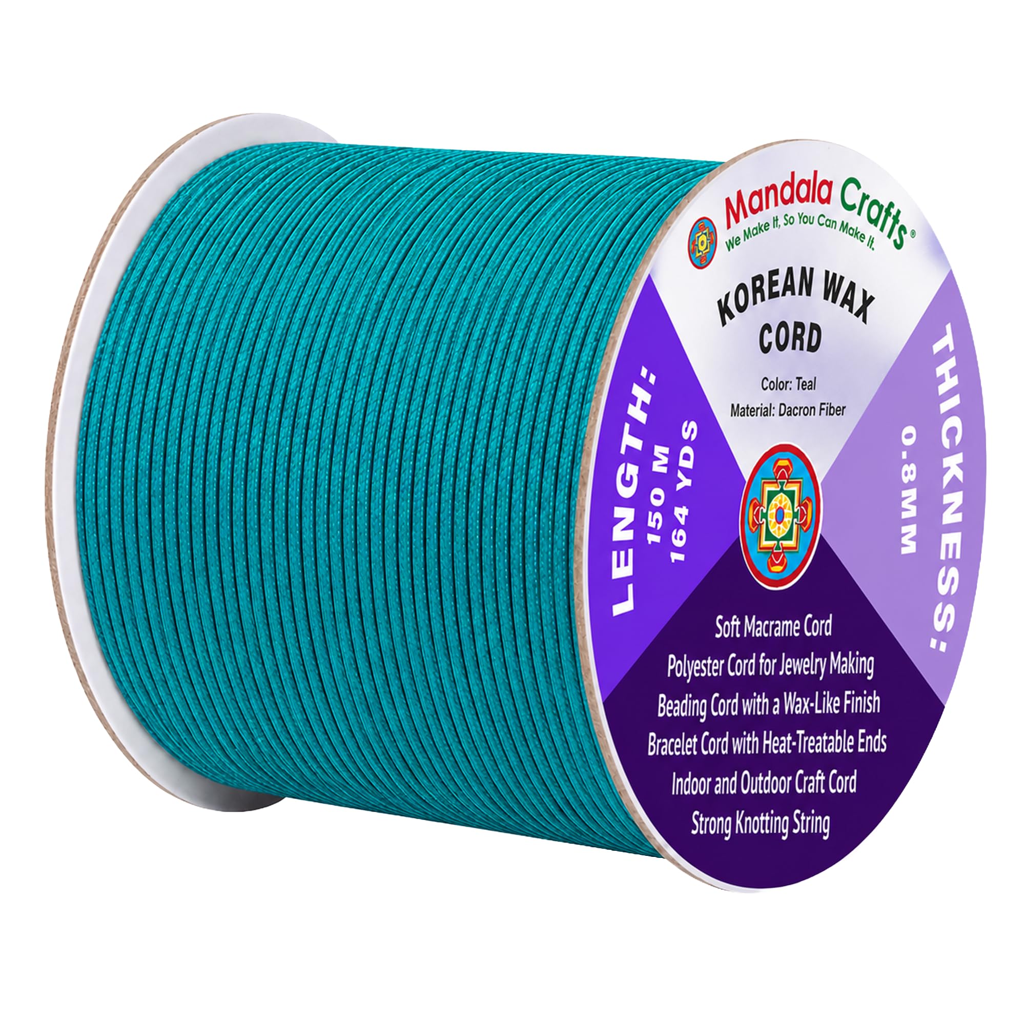 Korean Wax Cord for Jewelry Making | Durable for Outdoor, Polyester Waxed String, for Knotting, Braiding, Macrame, Beading, Necklaces, Earrings, Bracelets