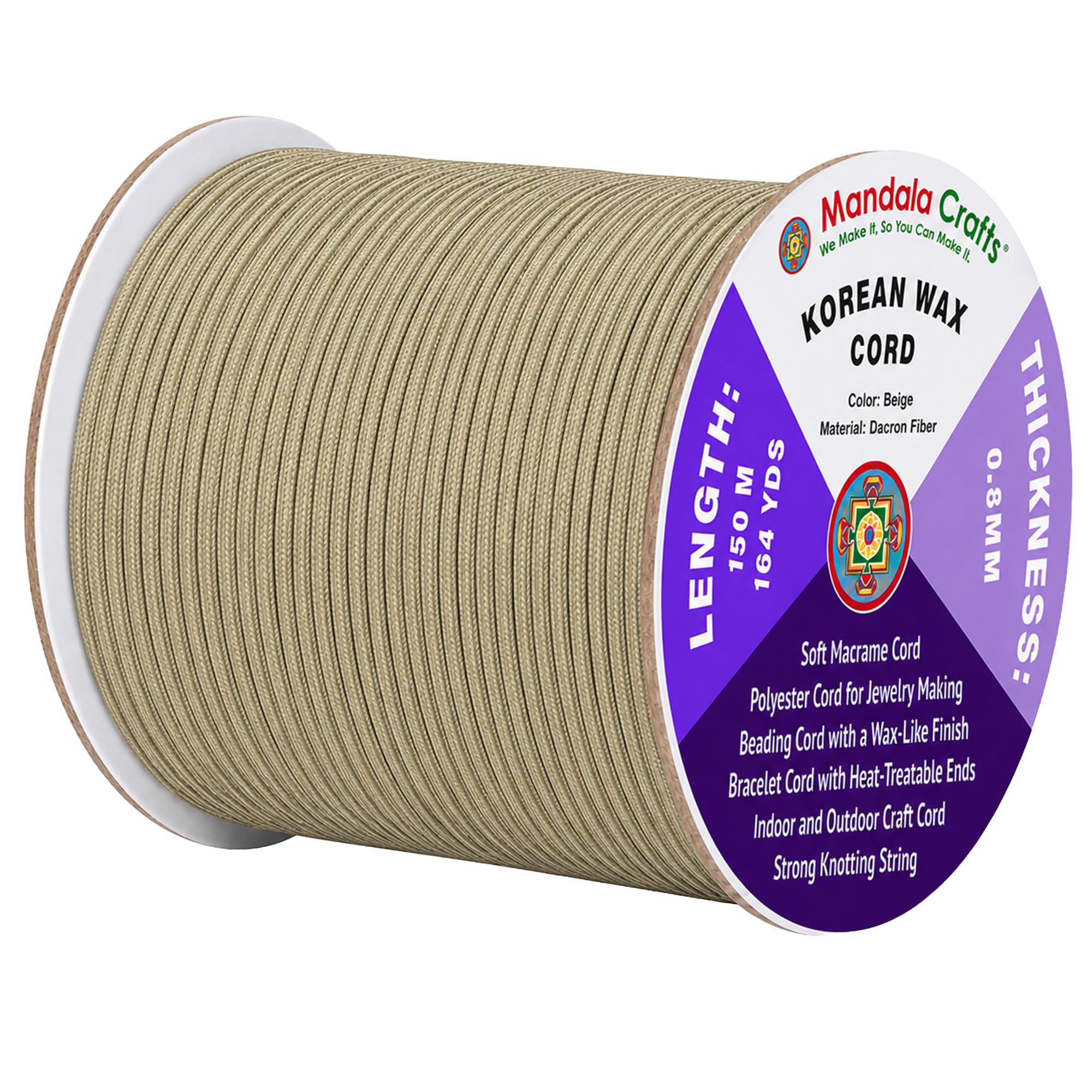 Korean Wax Cord for Jewelry Making | Durable for Outdoor, Polyester Waxed String, for Knotting, Braiding, Macrame, Beading, Necklaces, Earrings, Bracelets