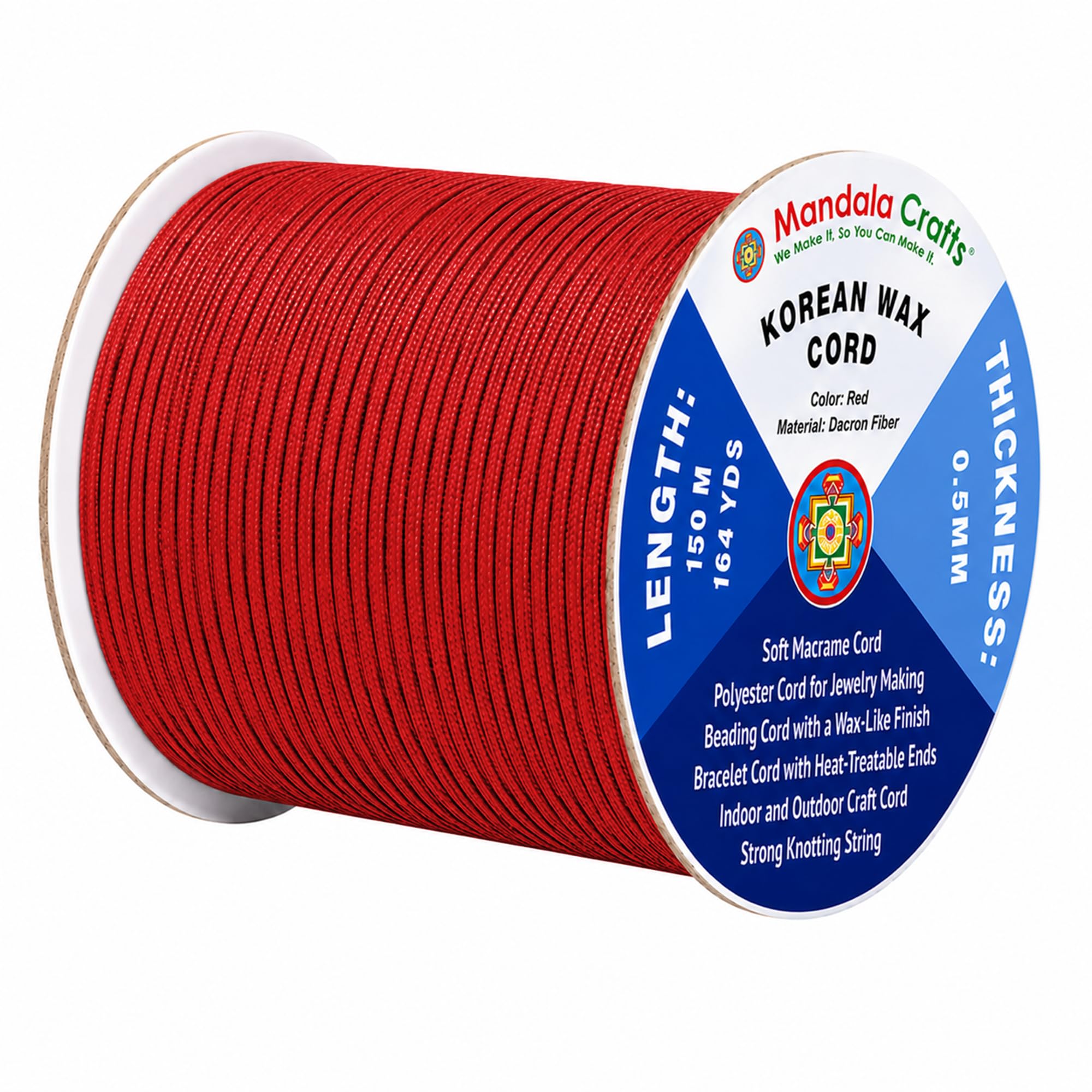 Korean Wax Cord for Jewelry Making | Durable for Outdoor, Polyester Waxed String, for Knotting, Braiding, Macrame, Beading, Necklaces, Earrings, Bracelets