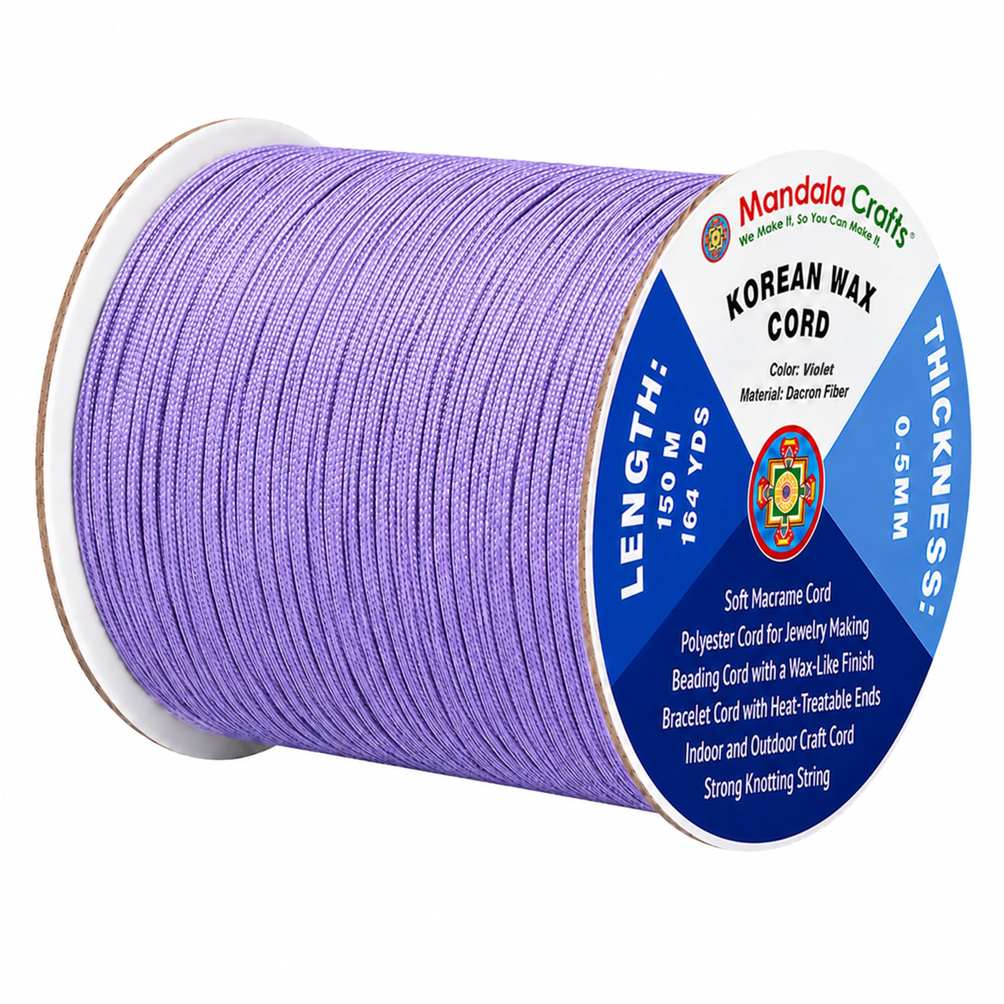 Korean Wax Cord for Jewelry Making | Durable for Outdoor, Polyester Waxed String, for Knotting, Braiding, Macrame, Beading, Necklaces, Earrings, Bracelets