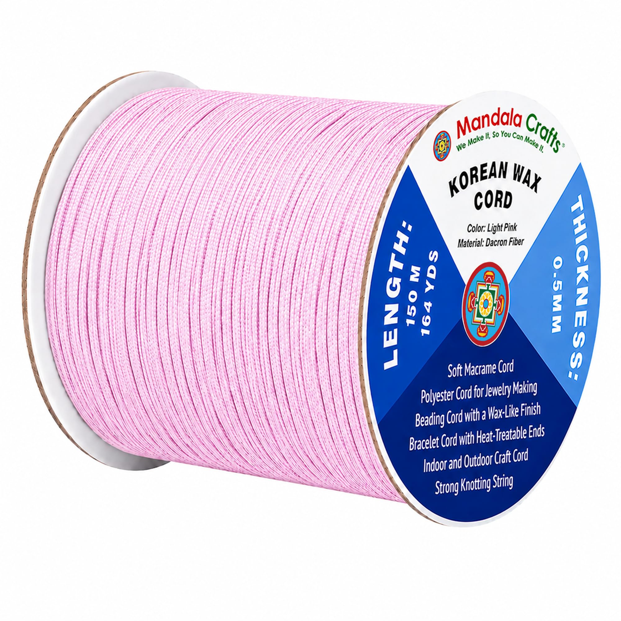 Korean Wax Cord for Jewelry Making | Durable for Outdoor, Polyester Waxed String, for Knotting, Braiding, Macrame, Beading, Necklaces, Earrings, Bracelets