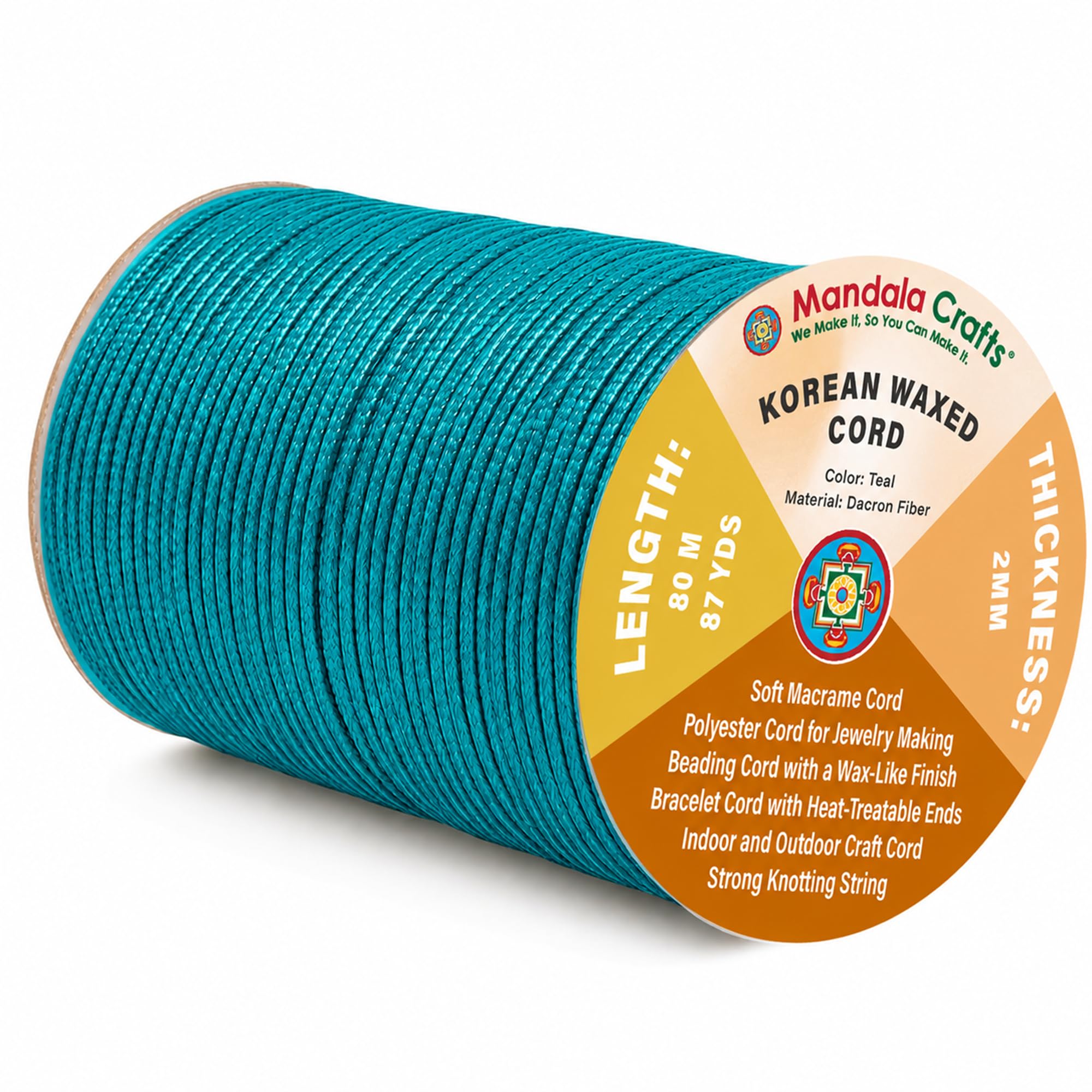 Korean Wax Cord for Jewelry Making | Durable for Outdoor, Polyester Waxed String, for Knotting, Braiding, Macrame, Beading, Necklaces, Earrings, Bracelets