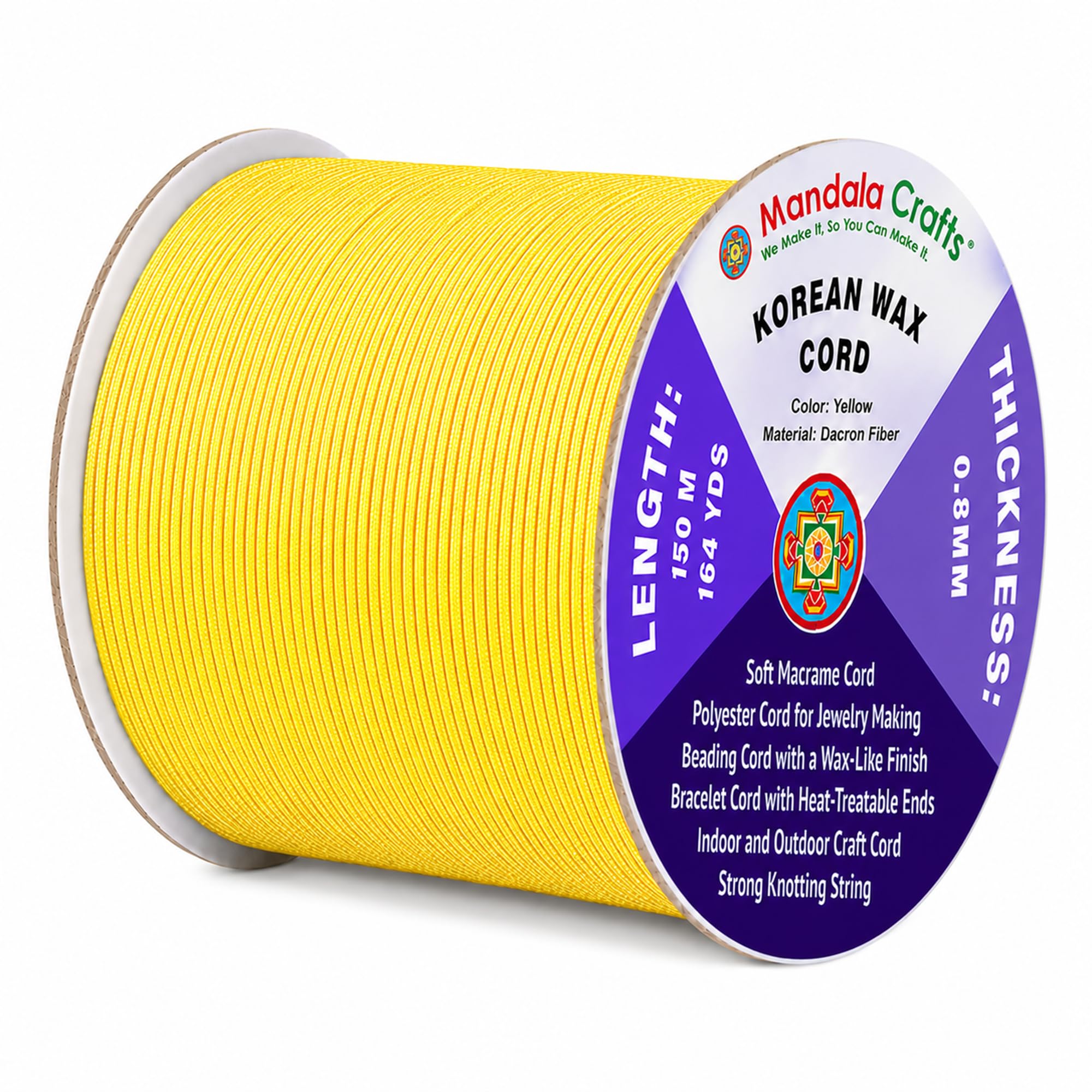 Korean Wax Cord for Jewelry Making | Durable for Outdoor, Polyester Waxed String, for Knotting, Braiding, Macrame, Beading, Necklaces, Earrings, Bracelets