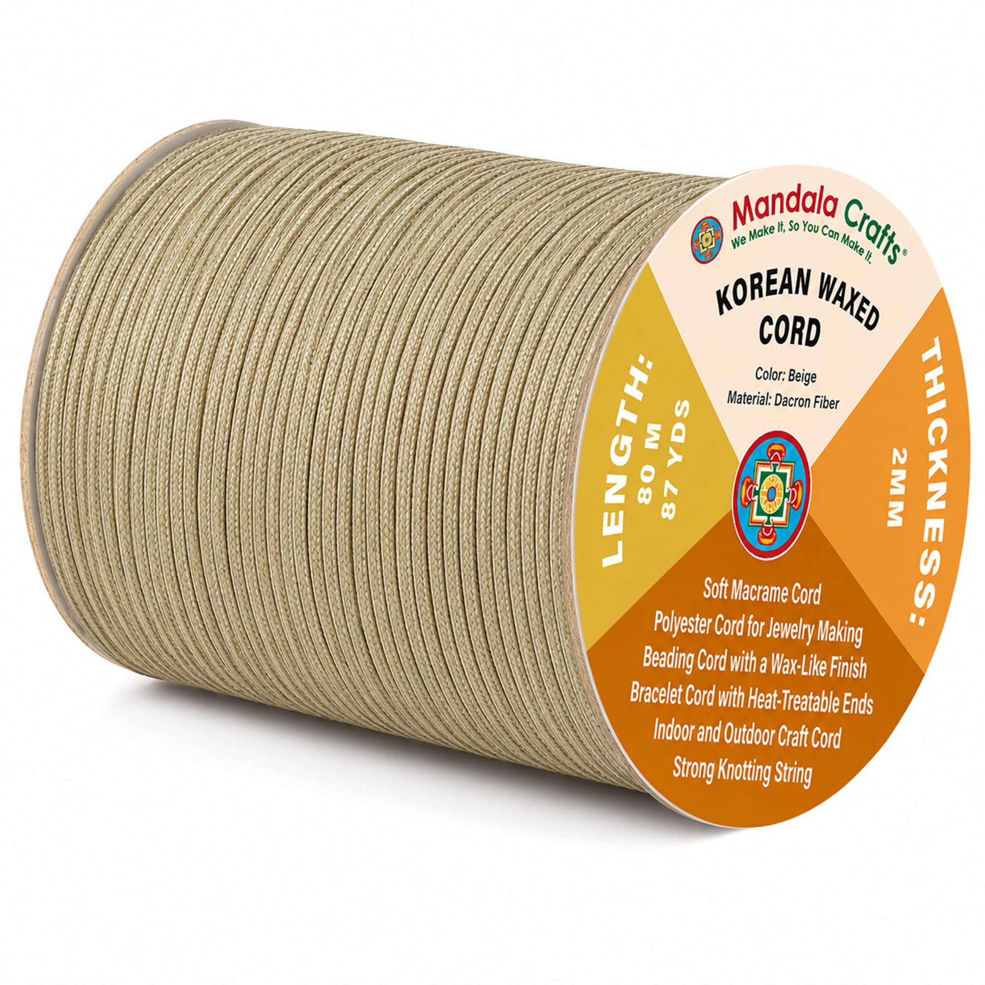 Korean Wax Cord for Jewelry Making | Durable for Outdoor, Polyester Waxed String, for Knotting, Braiding, Macrame, Beading, Necklaces, Earrings, Bracelets