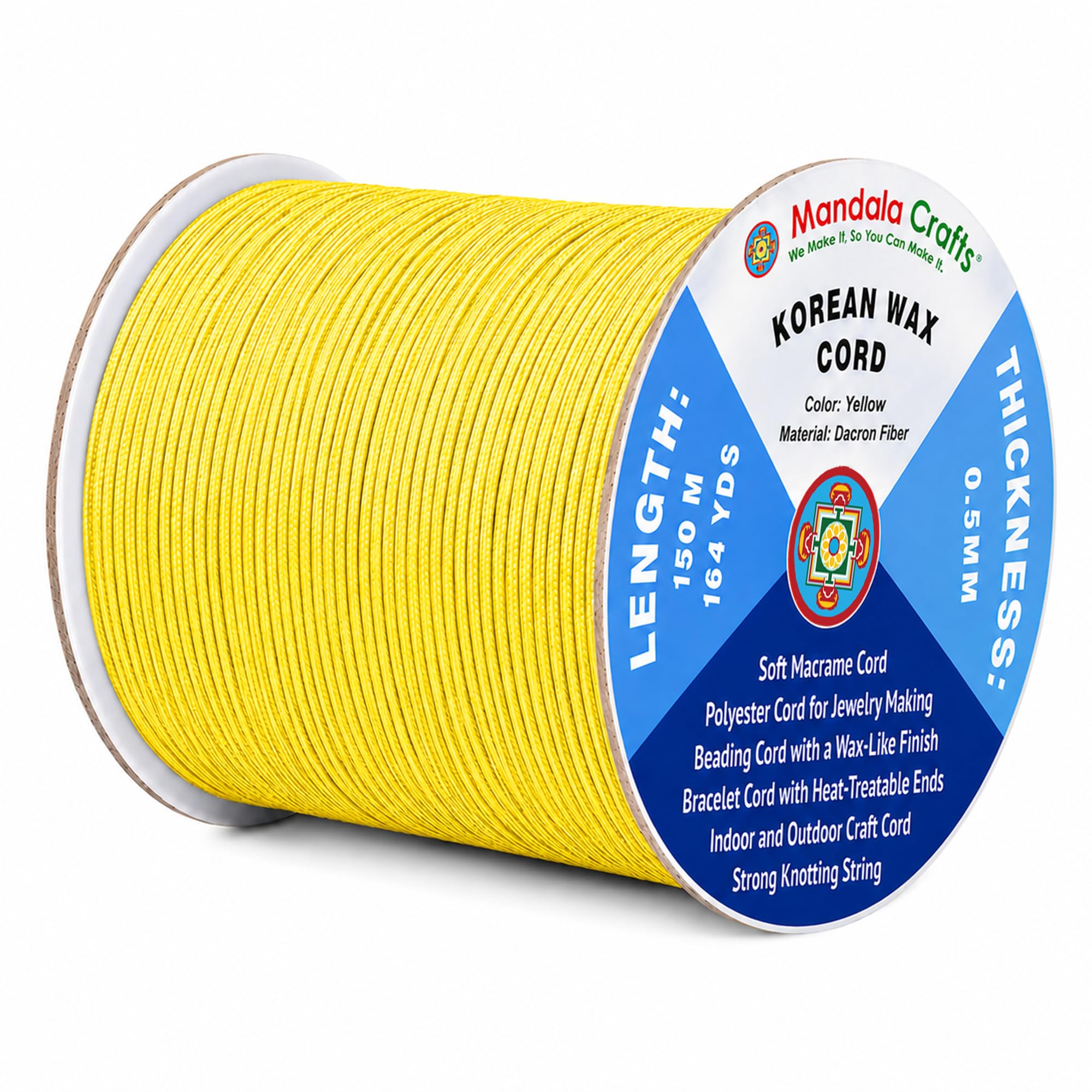 Korean Wax Cord for Jewelry Making | Durable for Outdoor, Polyester Waxed String, for Knotting, Braiding, Macrame, Beading, Necklaces, Earrings, Bracelets