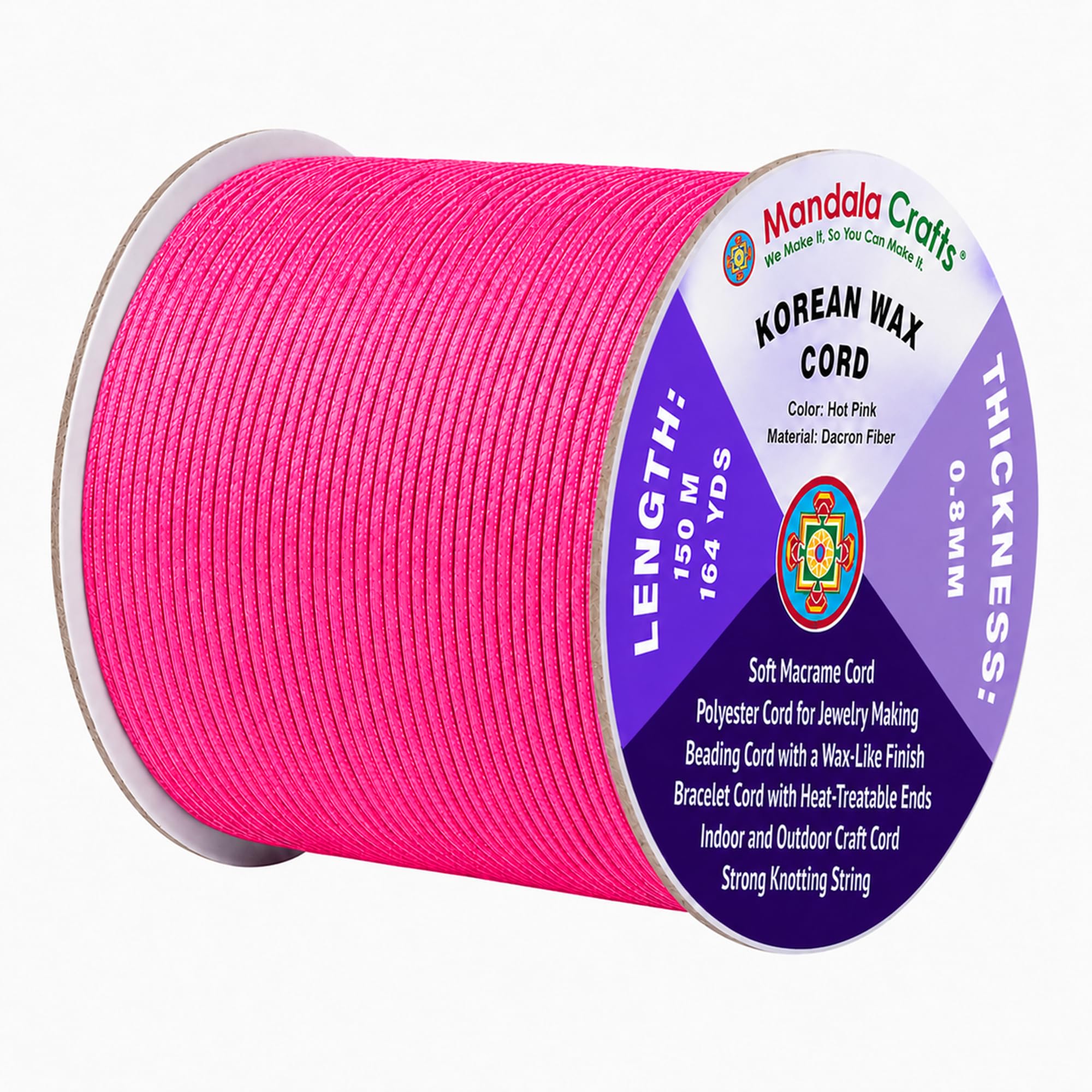 Korean Wax Cord for Jewelry Making | Durable for Outdoor, Polyester Waxed String, for Knotting, Braiding, Macrame, Beading, Necklaces, Earrings, Bracelets