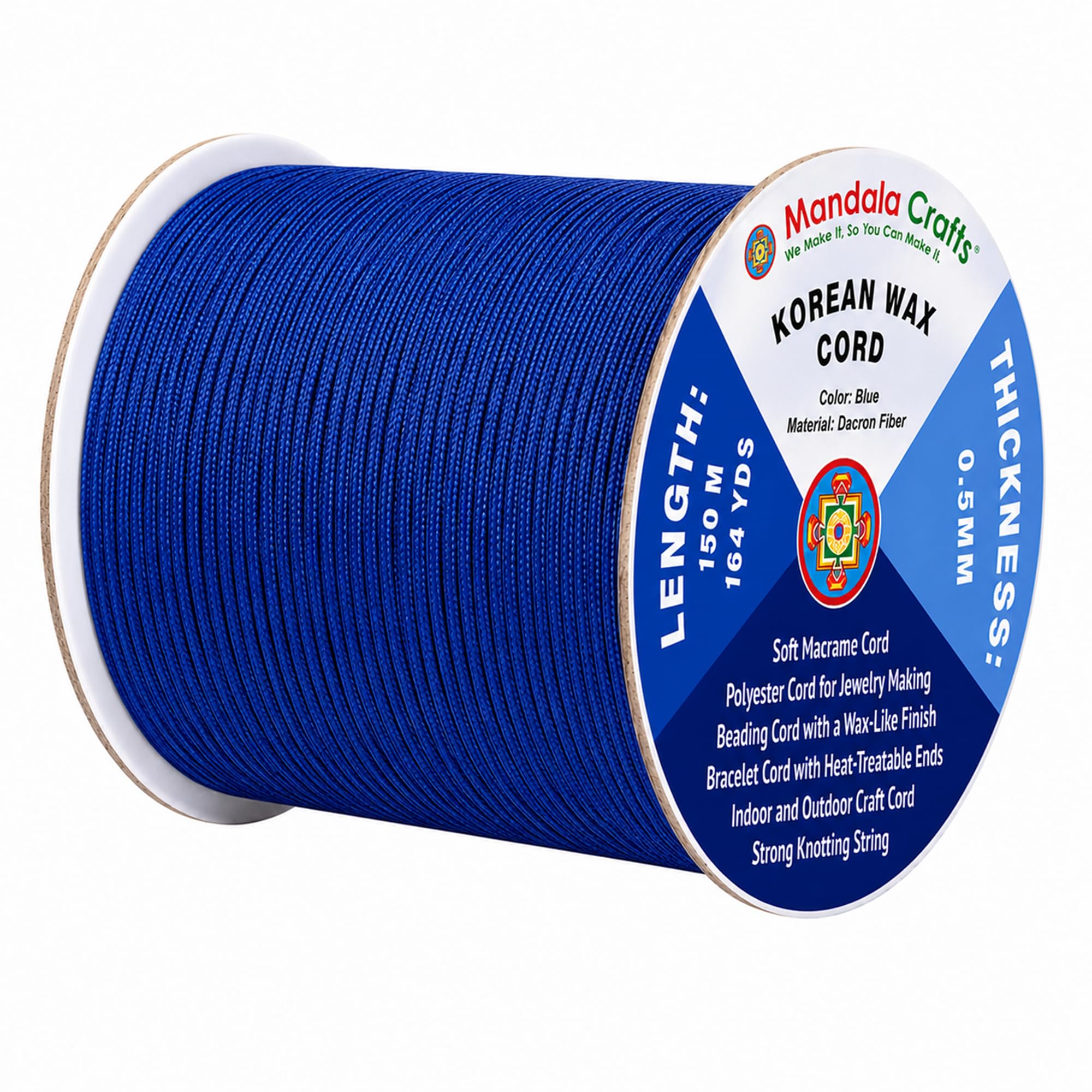 Korean Wax Cord for Jewelry Making | Durable for Outdoor, Polyester Waxed String, for Knotting, Braiding, Macrame, Beading, Necklaces, Earrings, Bracelets