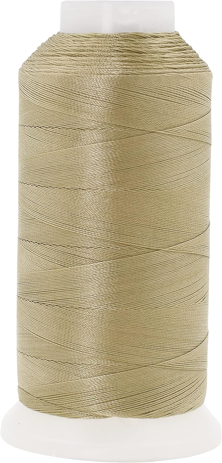 Mandala Crafts Khaki Heavy Duty Thread - #69 T70 210D/3 1500 Yds Polyester  Thread for Sewing Machine Outdoor Marine Jeans Leather Thread Drapery