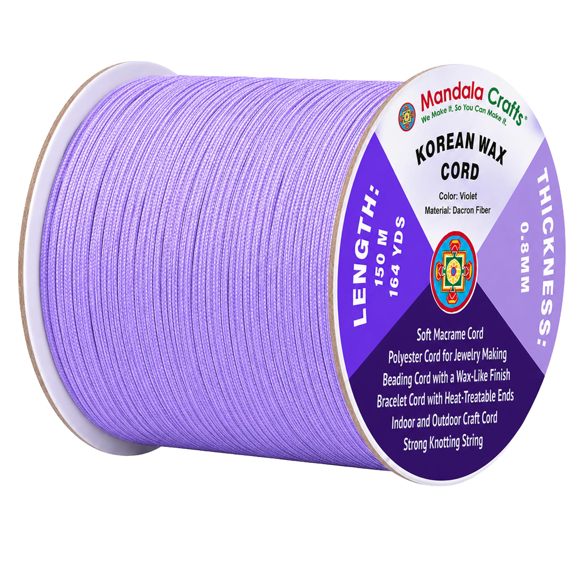 Korean Wax Cord for Jewelry Making | Durable for Outdoor, Polyester Waxed String, for Knotting, Braiding, Macrame, Beading, Necklaces, Earrings, Bracelets
