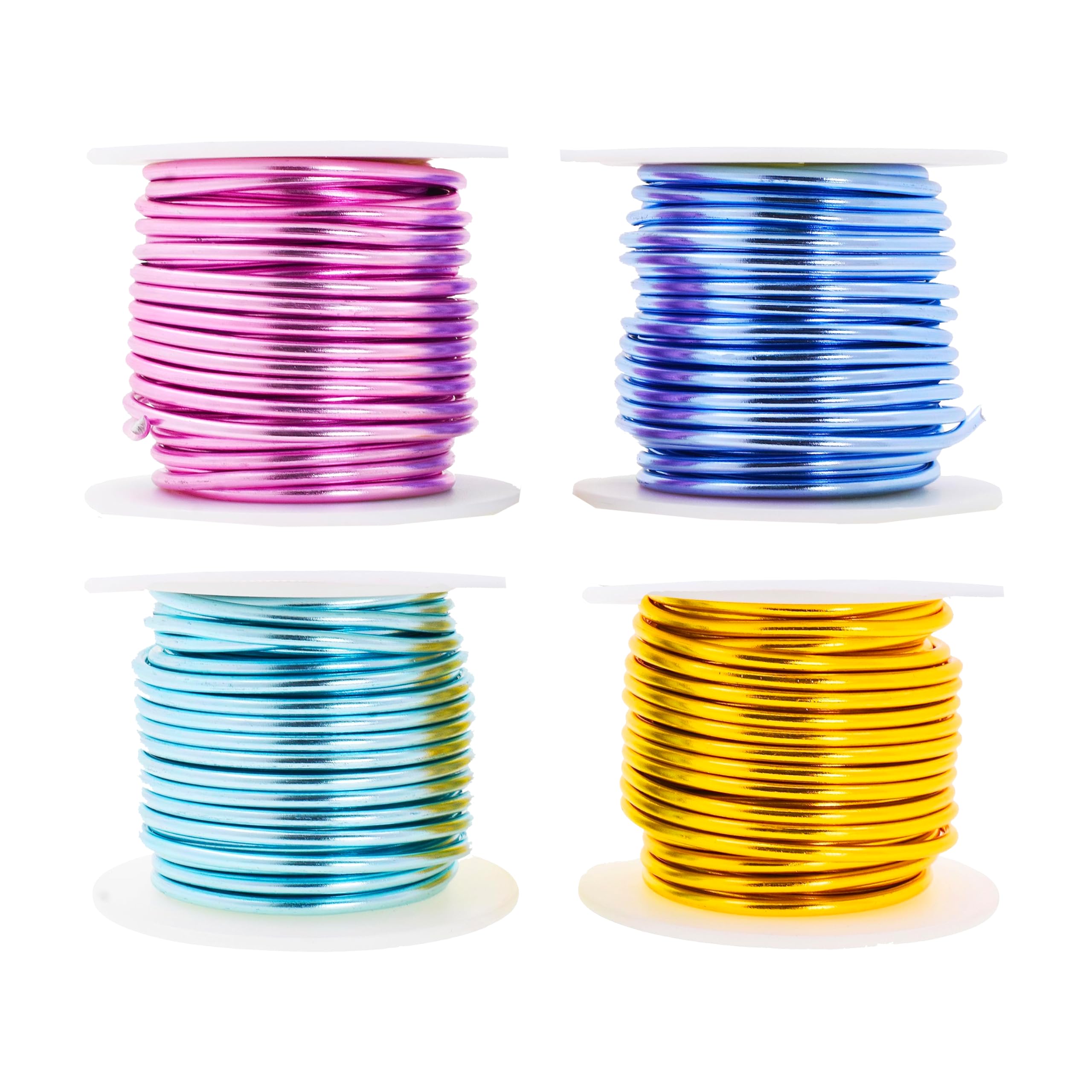 Mandala Crafts Anodized Aluminum Craft Wire for Jewelry Making - Bendable Flexible Pastel Crafting Wire Colored for Bonsai - Armature Wire for Sculpting