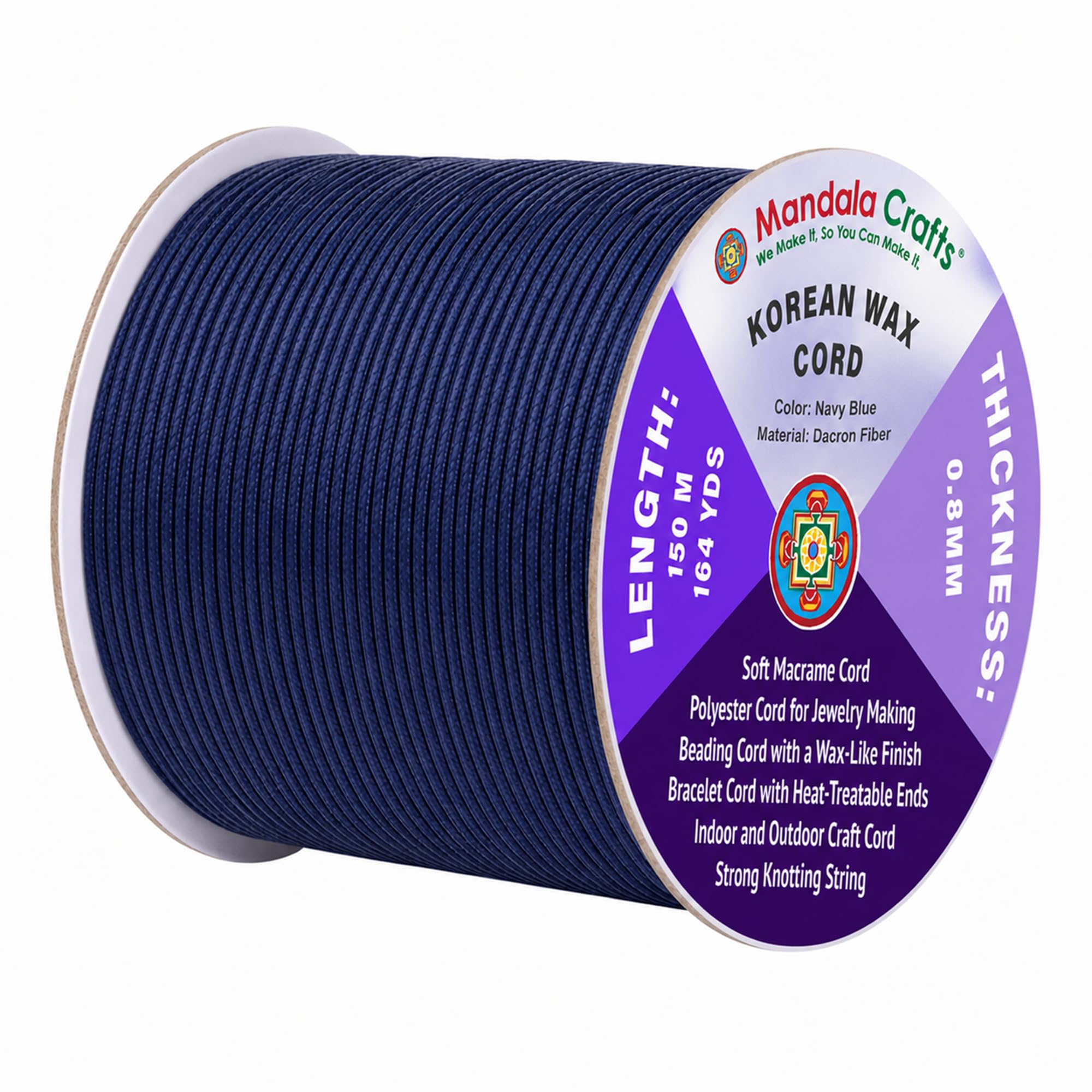 Korean Wax Cord for Jewelry Making | Durable for Outdoor, Polyester Waxed String, for Knotting, Braiding, Macrame, Beading, Necklaces, Earrings, Bracelets