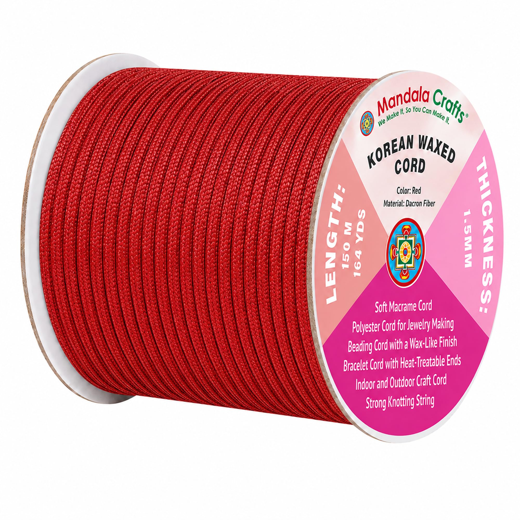 Korean Wax Cord for Jewelry Making | Durable for Outdoor, Polyester Waxed String, for Knotting, Braiding, Macrame, Beading, Necklaces, Earrings, Bracelets