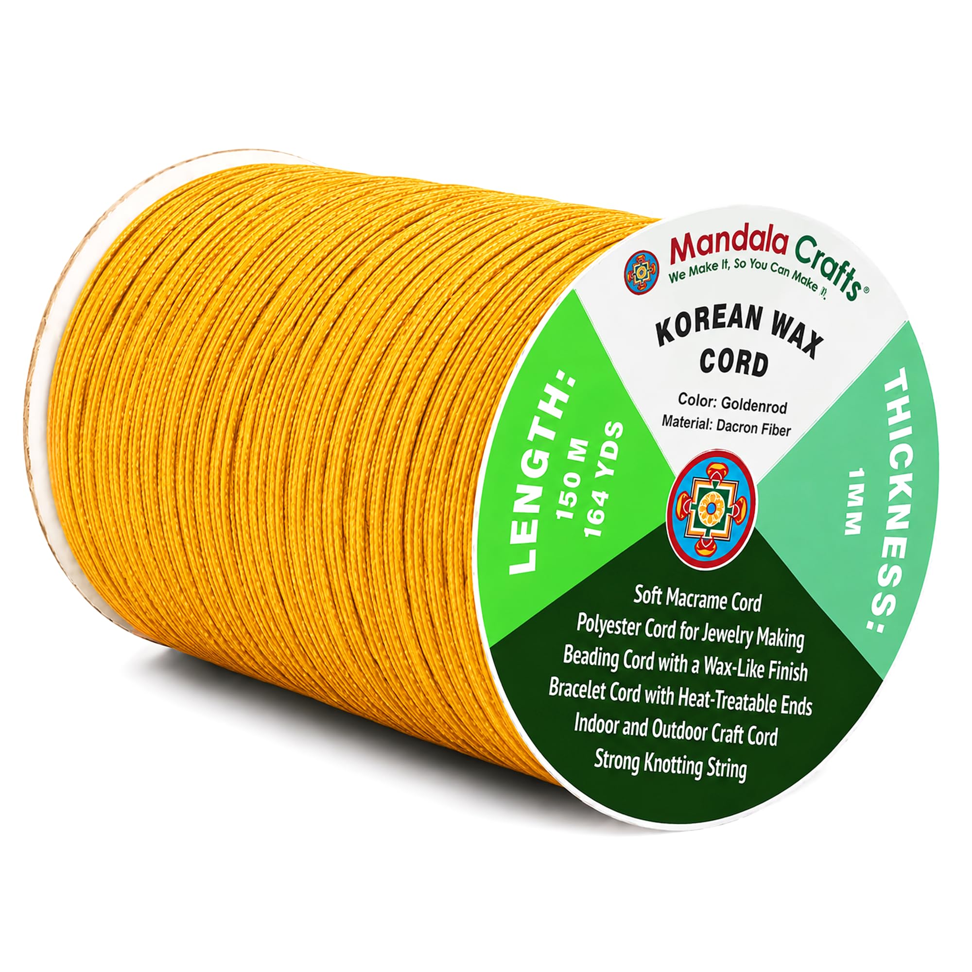Korean Wax Cord for Jewelry Making | Durable for Outdoor, Polyester Waxed String, for Knotting, Braiding, Macrame, Beading, Necklaces, Earrings, Bracelets