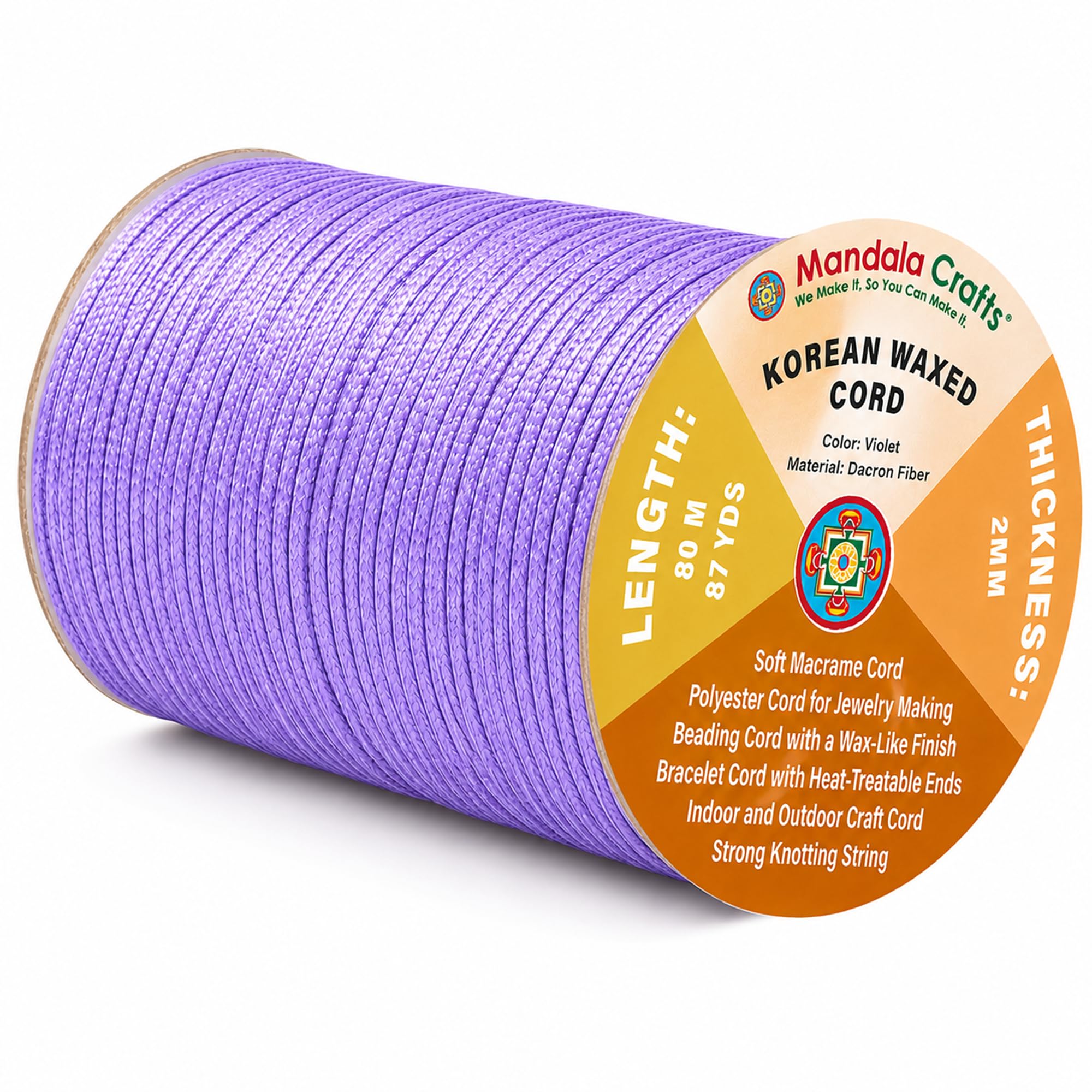 Korean Wax Cord for Jewelry Making | Durable for Outdoor, Polyester Waxed String, for Knotting, Braiding, Macrame, Beading, Necklaces, Earrings, Bracelets