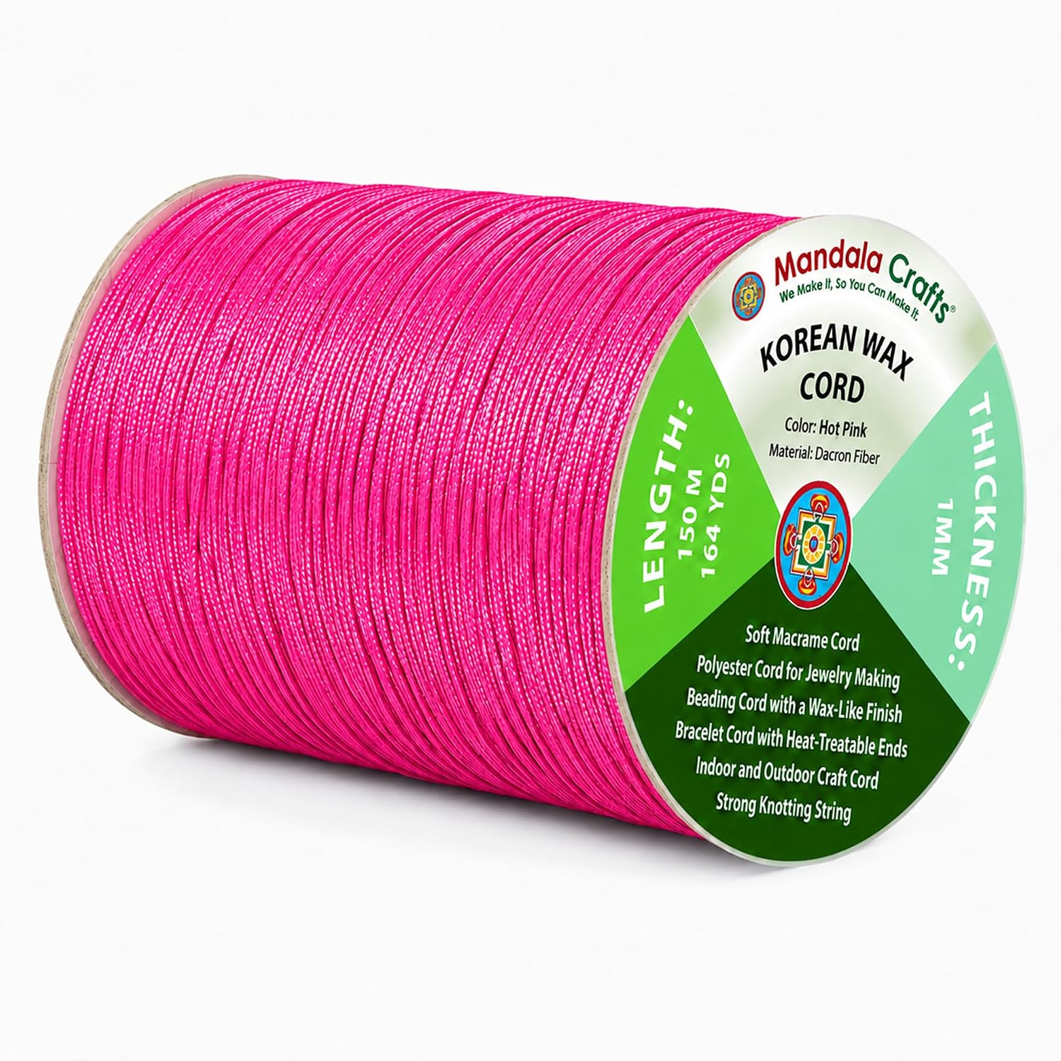 Korean Wax Cord for Jewelry Making | Durable for Outdoor, Polyester Waxed String, for Knotting, Braiding, Macrame, Beading, Necklaces, Earrings, Bracelets