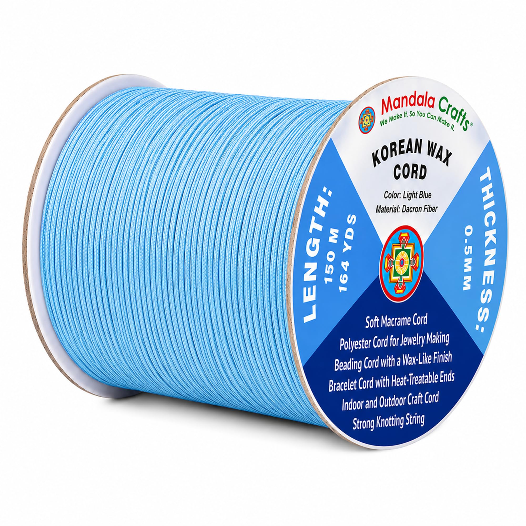 Korean Wax Cord for Jewelry Making | Durable for Outdoor, Polyester Waxed String, for Knotting, Braiding, Macrame, Beading, Necklaces, Earrings, Bracelets