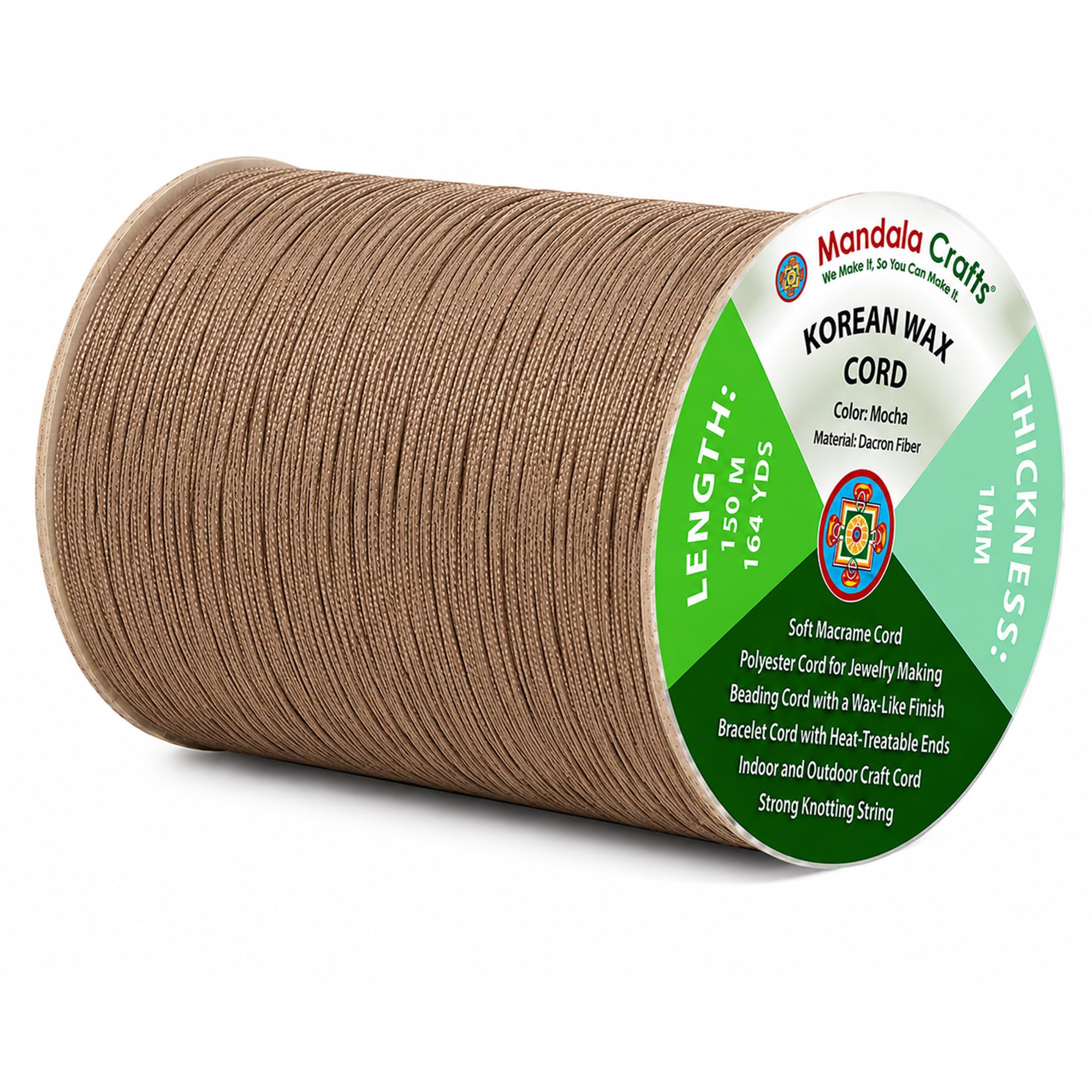 Korean Wax Cord for Jewelry Making | Durable for Outdoor, Polyester Waxed String, for Knotting, Braiding, Macrame, Beading, Necklaces, Earrings, Bracelets