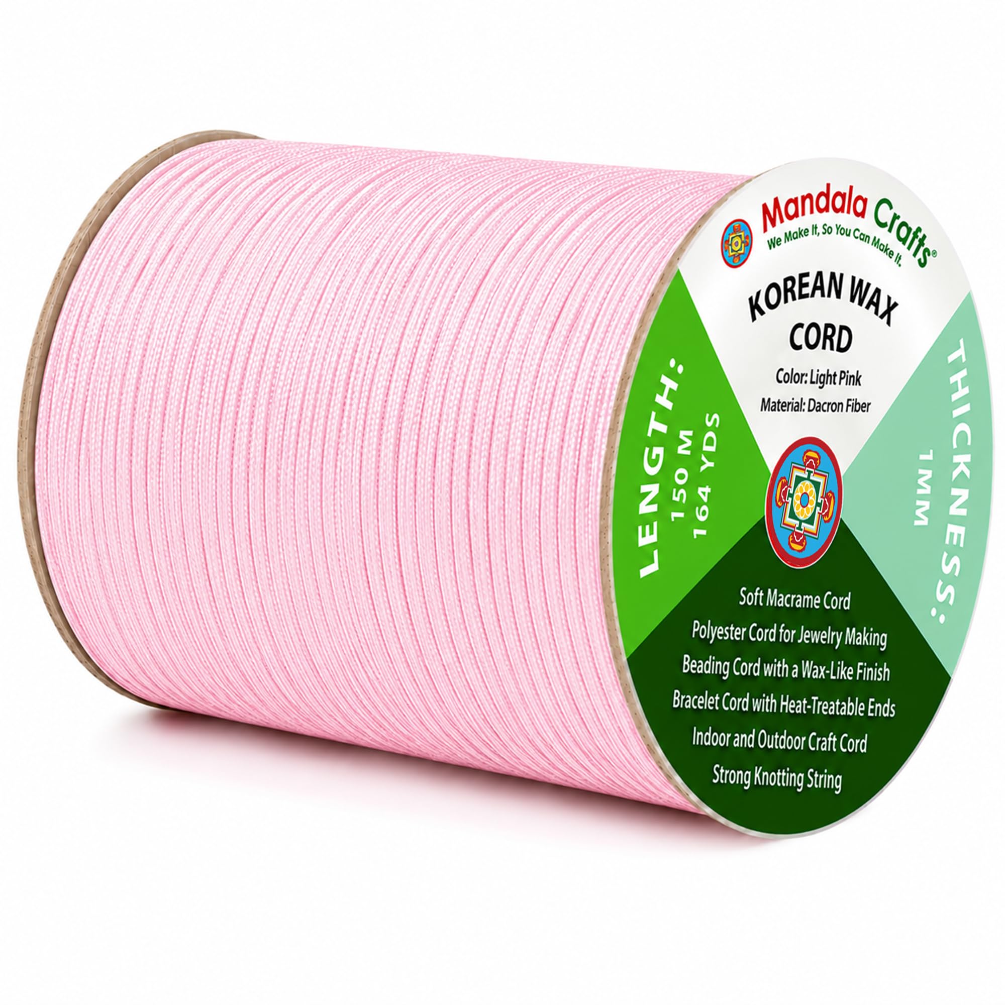 Korean Wax Cord for Jewelry Making | Durable for Outdoor, Polyester Waxed String, for Knotting, Braiding, Macrame, Beading, Necklaces, Earrings, Bracelets
