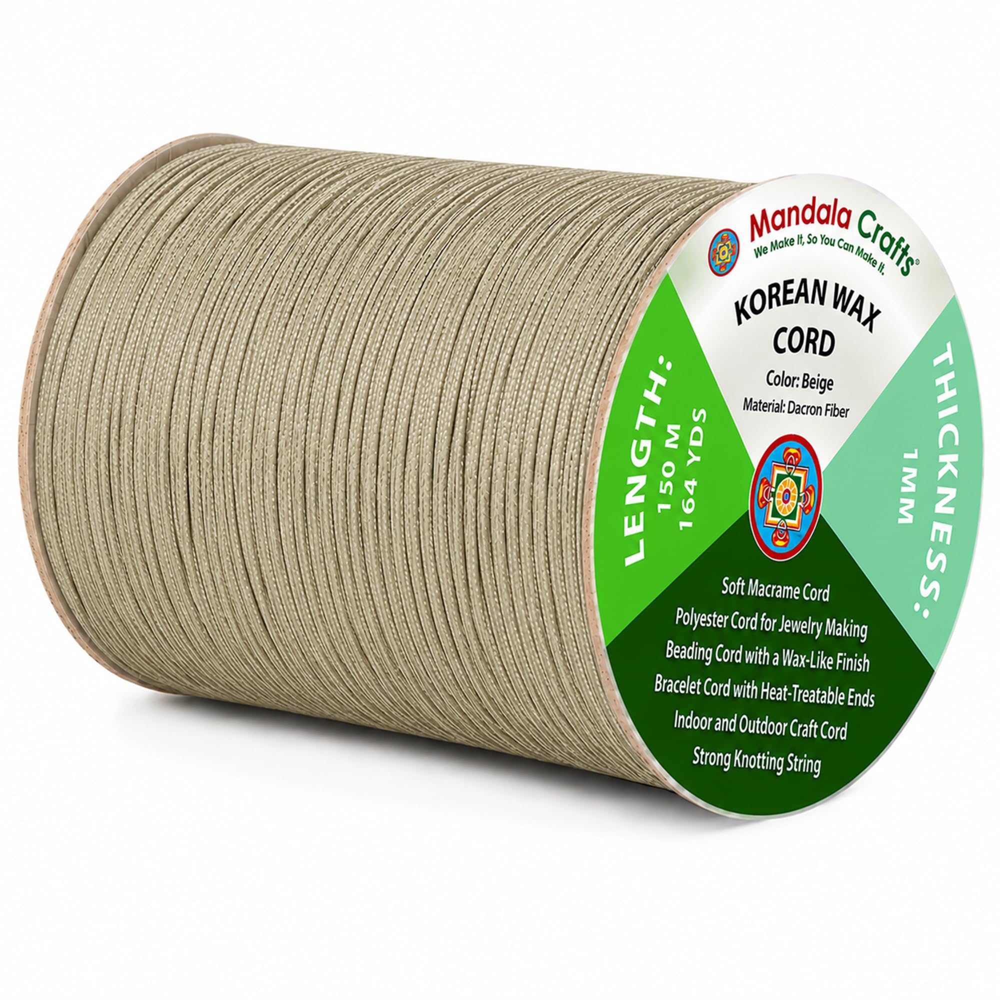 Korean Wax Cord for Jewelry Making | Durable for Outdoor, Polyester Waxed String, for Knotting, Braiding, Macrame, Beading, Necklaces, Earrings, Bracelets