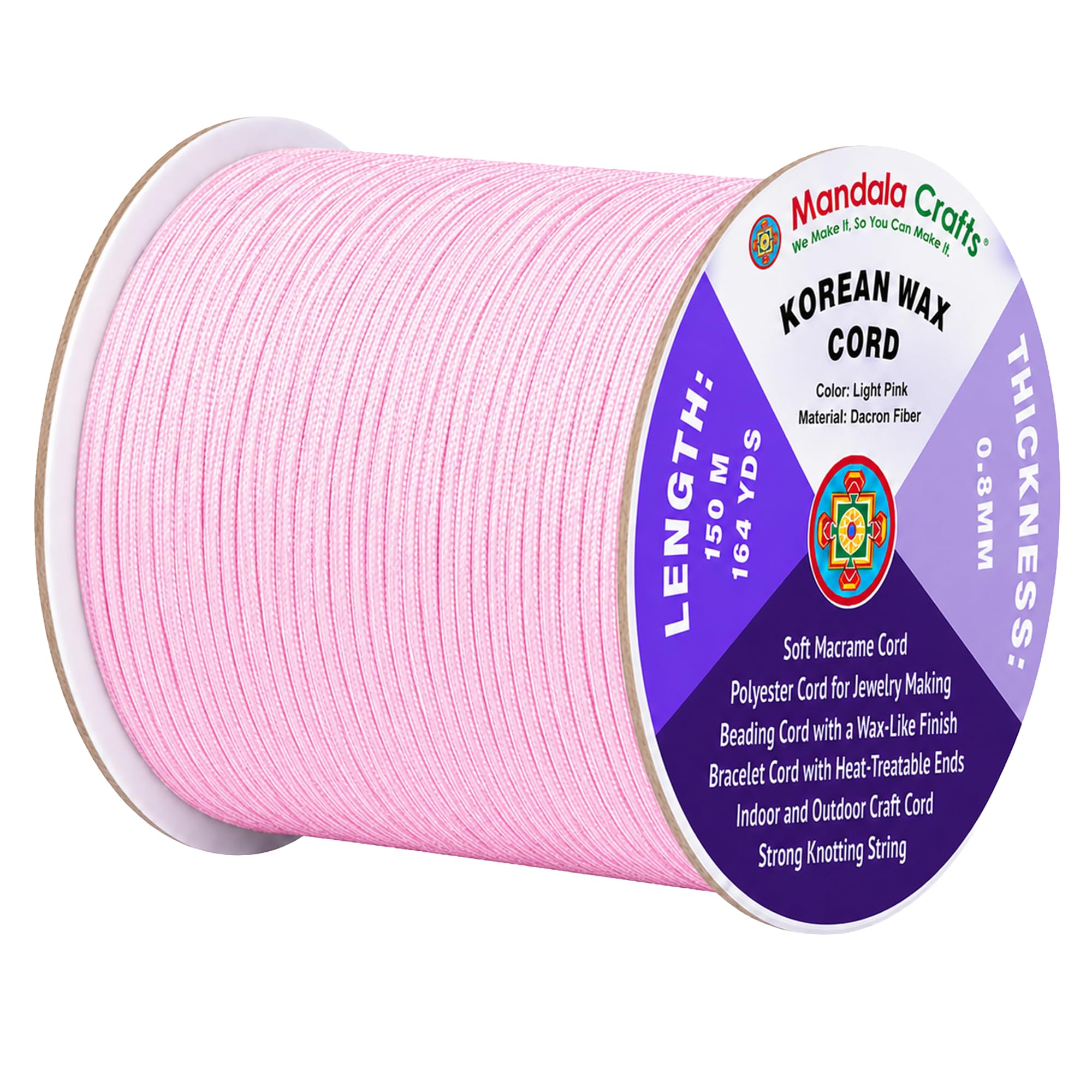 Korean Wax Cord for Jewelry Making | Durable for Outdoor, Polyester Waxed String, for Knotting, Braiding, Macrame, Beading, Necklaces, Earrings, Bracelets