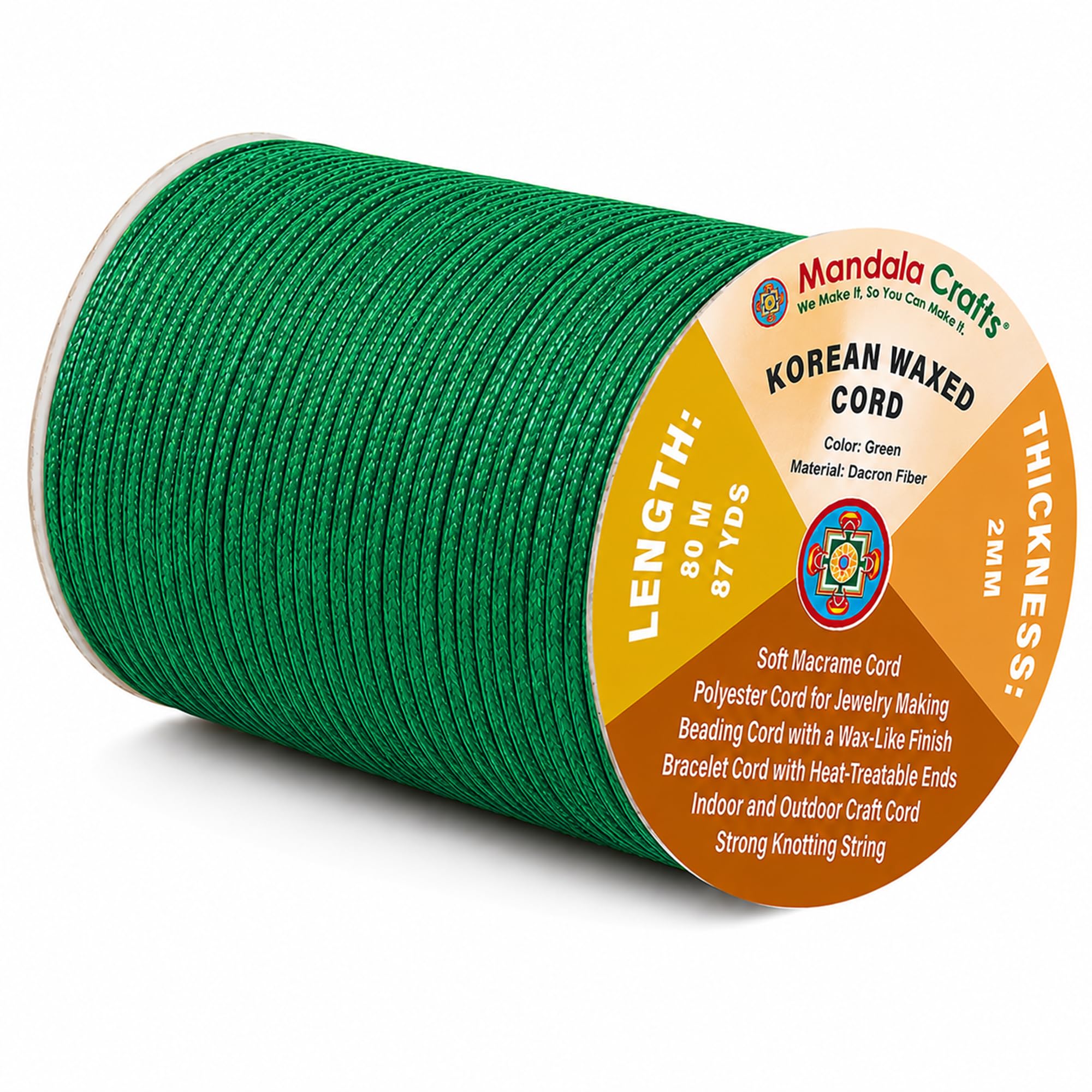 Korean Wax Cord for Jewelry Making | Durable for Outdoor, Polyester Waxed String, for Knotting, Braiding, Macrame, Beading, Necklaces, Earrings, Bracelets