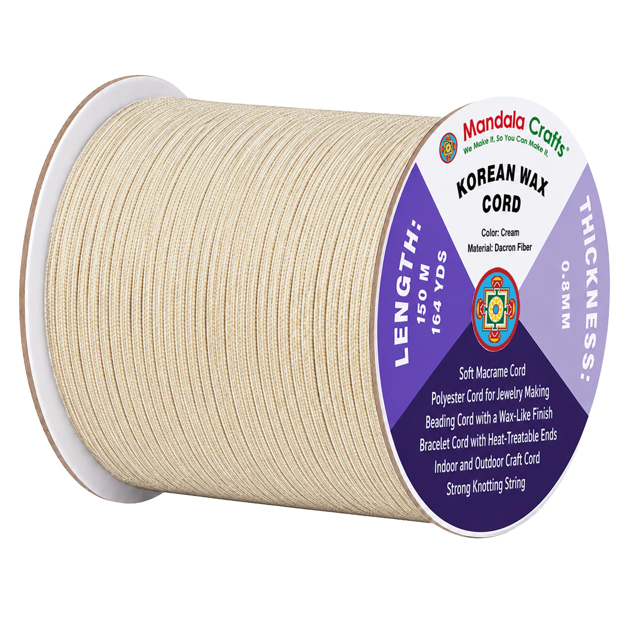 Korean Wax Cord for Jewelry Making | Durable for Outdoor, Polyester Waxed String, for Knotting, Braiding, Macrame, Beading, Necklaces, Earrings, Bracelets