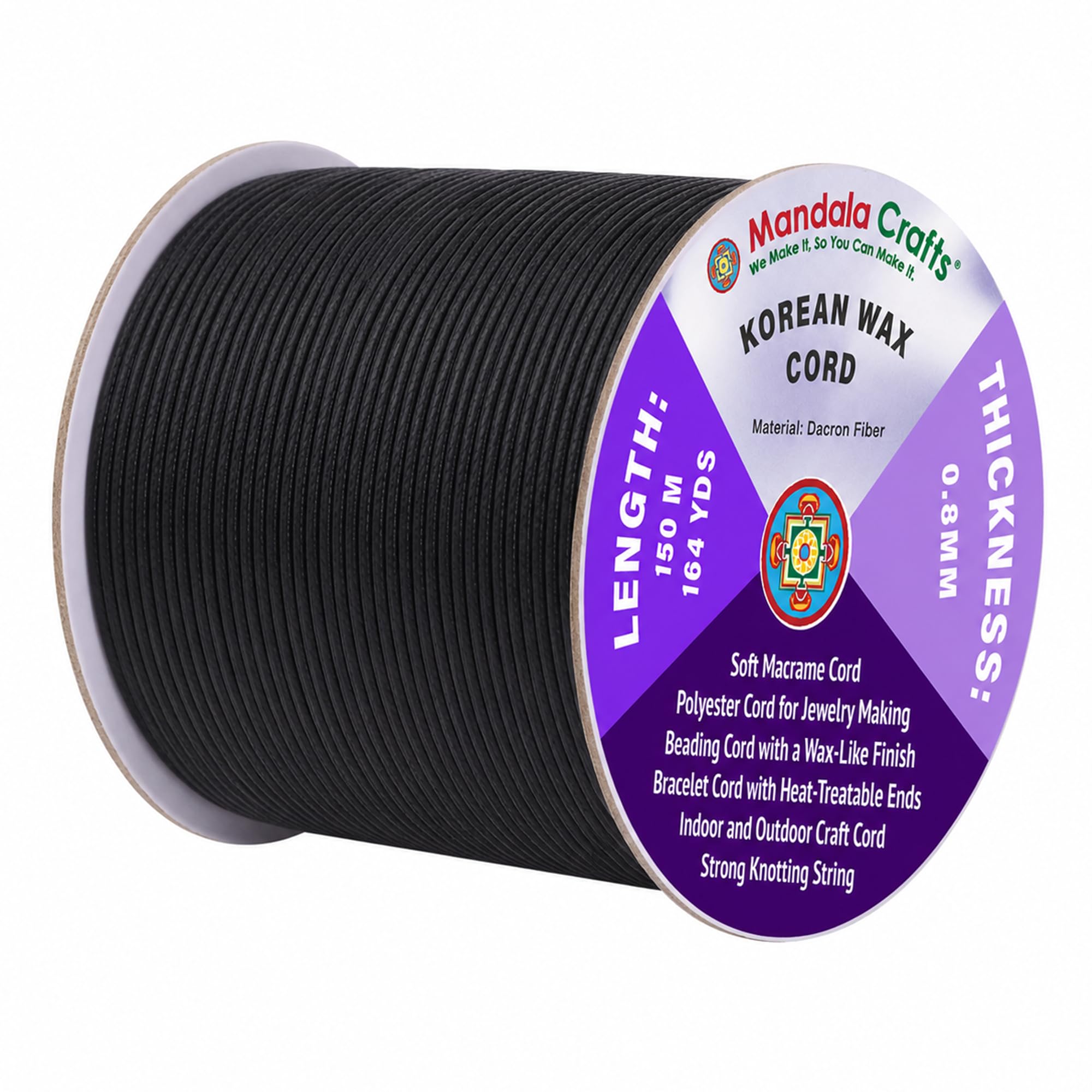 Korean Wax Cord for Jewelry Making | Durable for Outdoor, Polyester Waxed String, for Knotting, Braiding, Macrame, Beading, Necklaces, Earrings, Bracelets