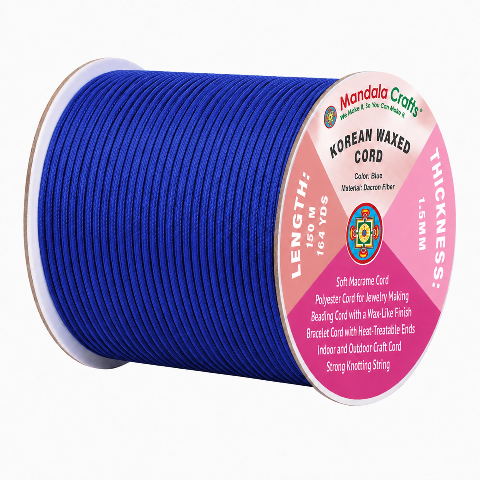 Korean Wax Cord for Jewelry Making | Durable for Outdoor, Polyester Waxed String, for Knotting, Braiding, Macrame, Beading, Necklaces, Earrings, Bracelets