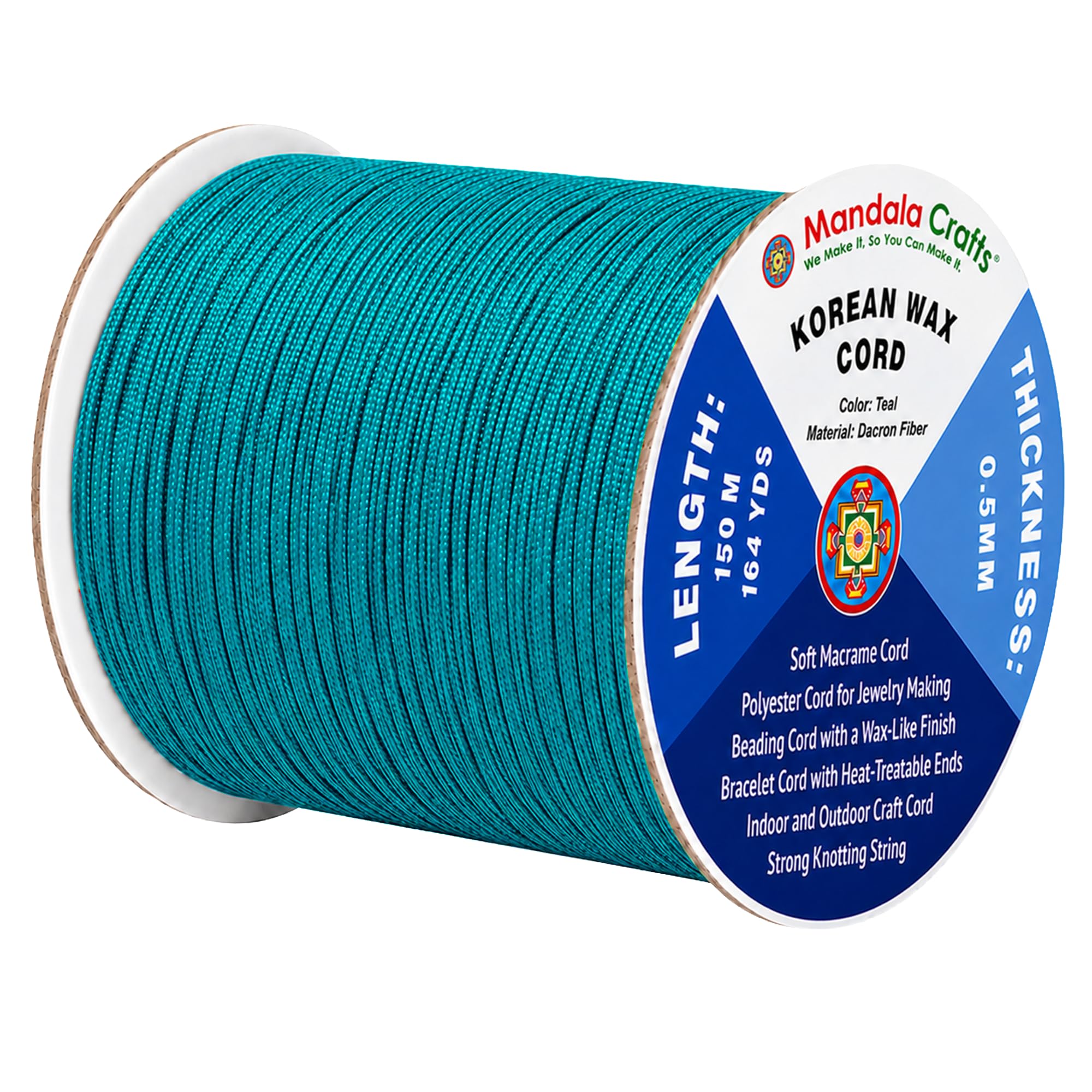 Korean Wax Cord for Jewelry Making | Durable for Outdoor, Polyester Waxed String, for Knotting, Braiding, Macrame, Beading, Necklaces, Earrings, Bracelets