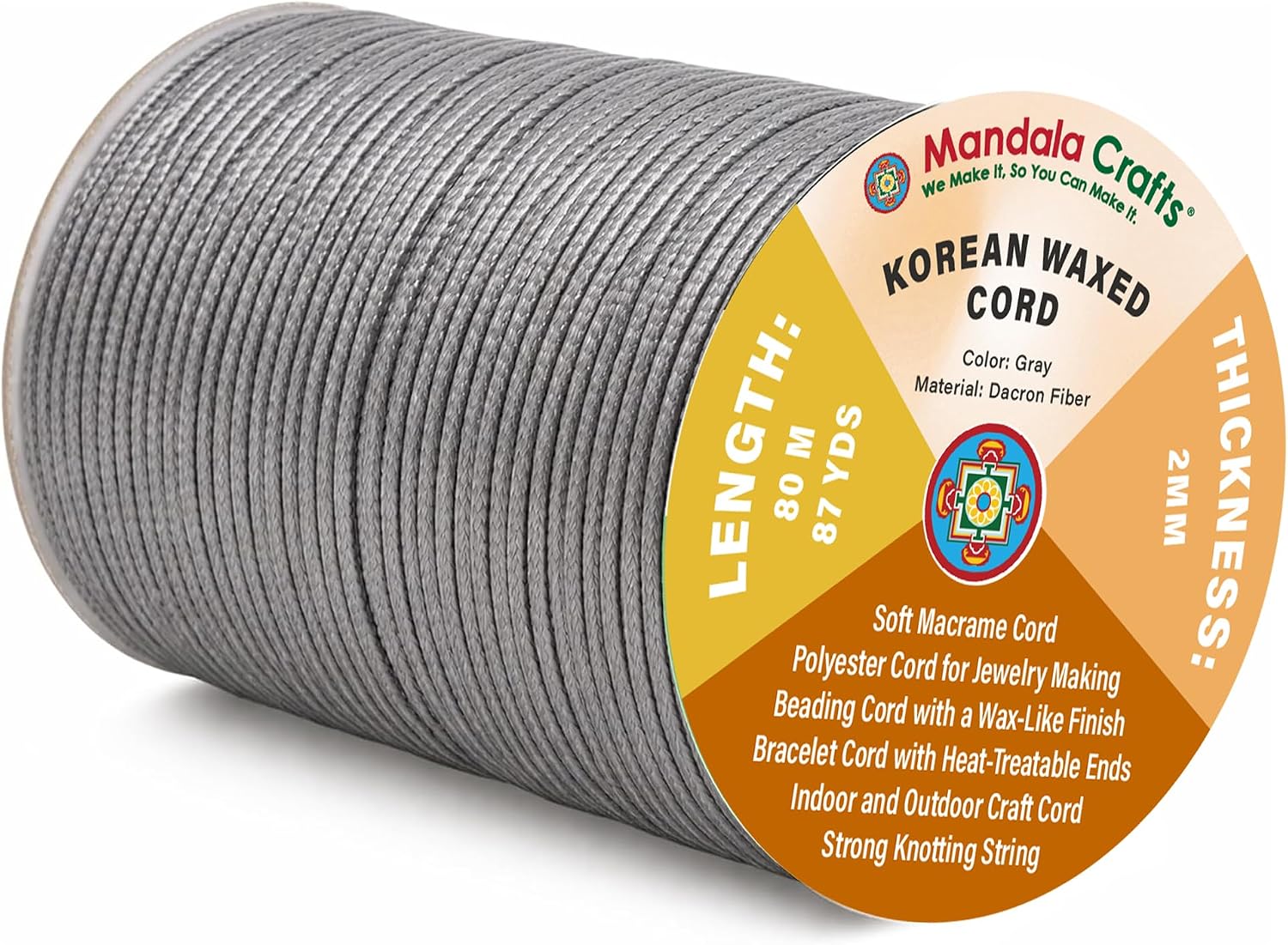 Korean Wax Cord for Jewelry Making | Durable for Outdoor, Polyester Waxed String, for Knotting, Braiding, Macrame, Beading, Necklaces, Earrings, Bracelets