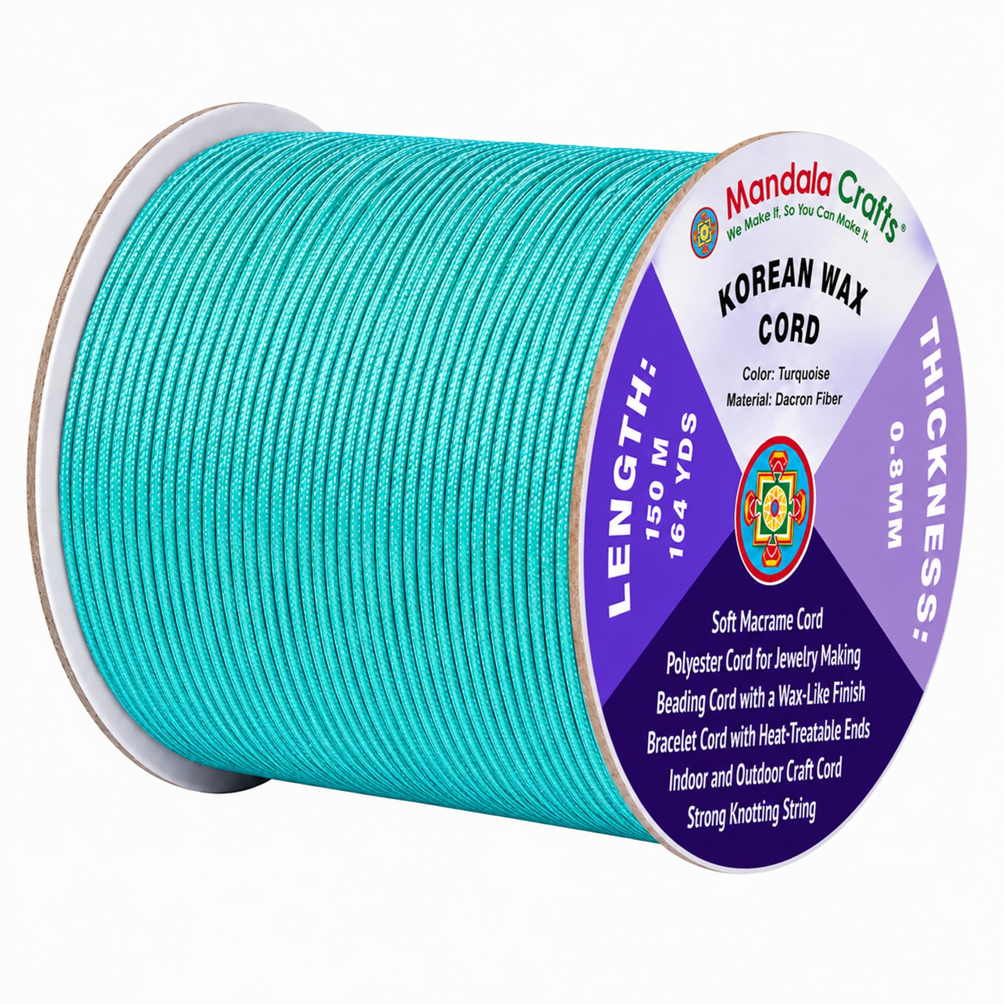 Korean Wax Cord for Jewelry Making | Durable for Outdoor, Polyester Waxed String, for Knotting, Braiding, Macrame, Beading, Necklaces, Earrings, Bracelets