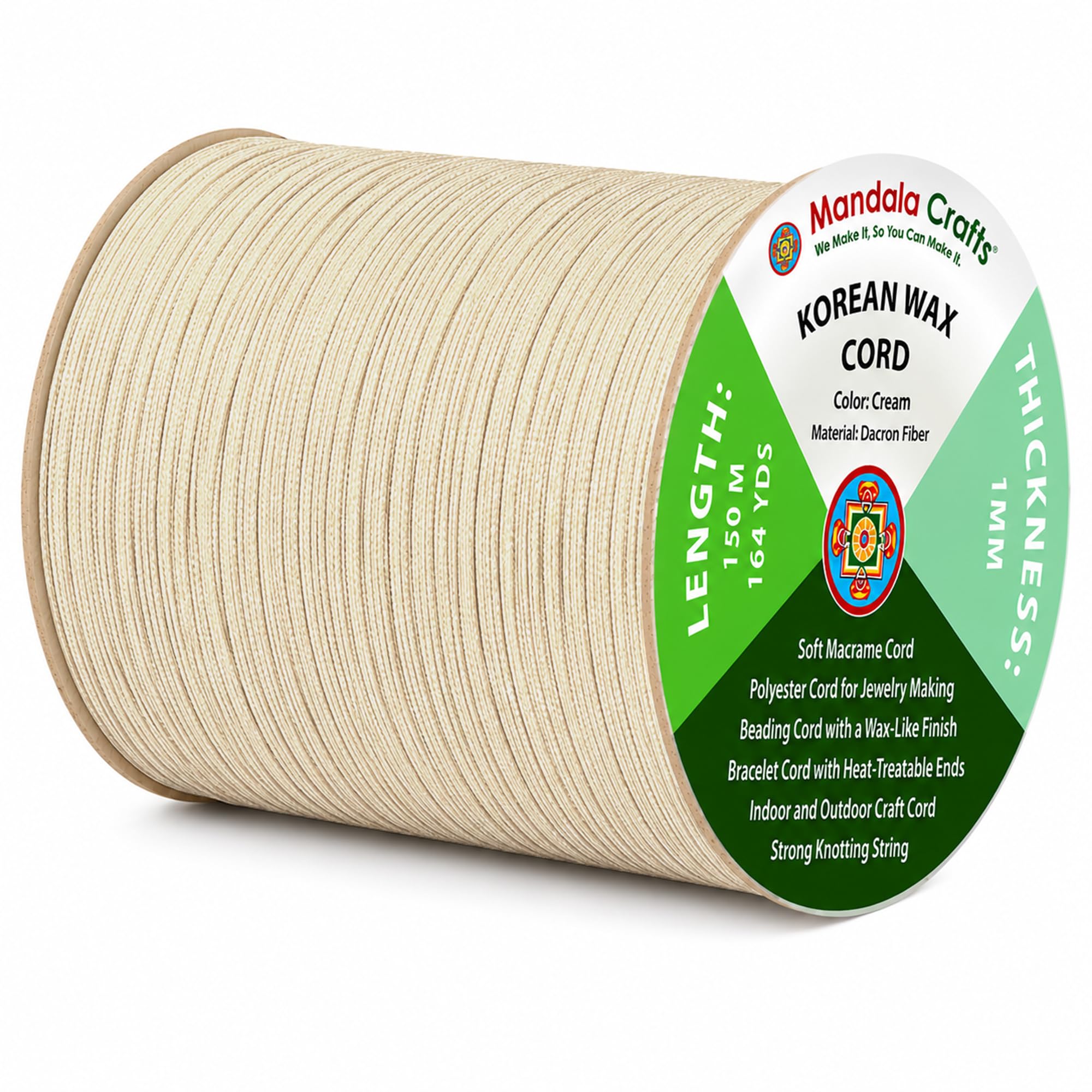 Korean Wax Cord for Jewelry Making | Durable for Outdoor, Polyester Waxed String, for Knotting, Braiding, Macrame, Beading, Necklaces, Earrings, Bracelets