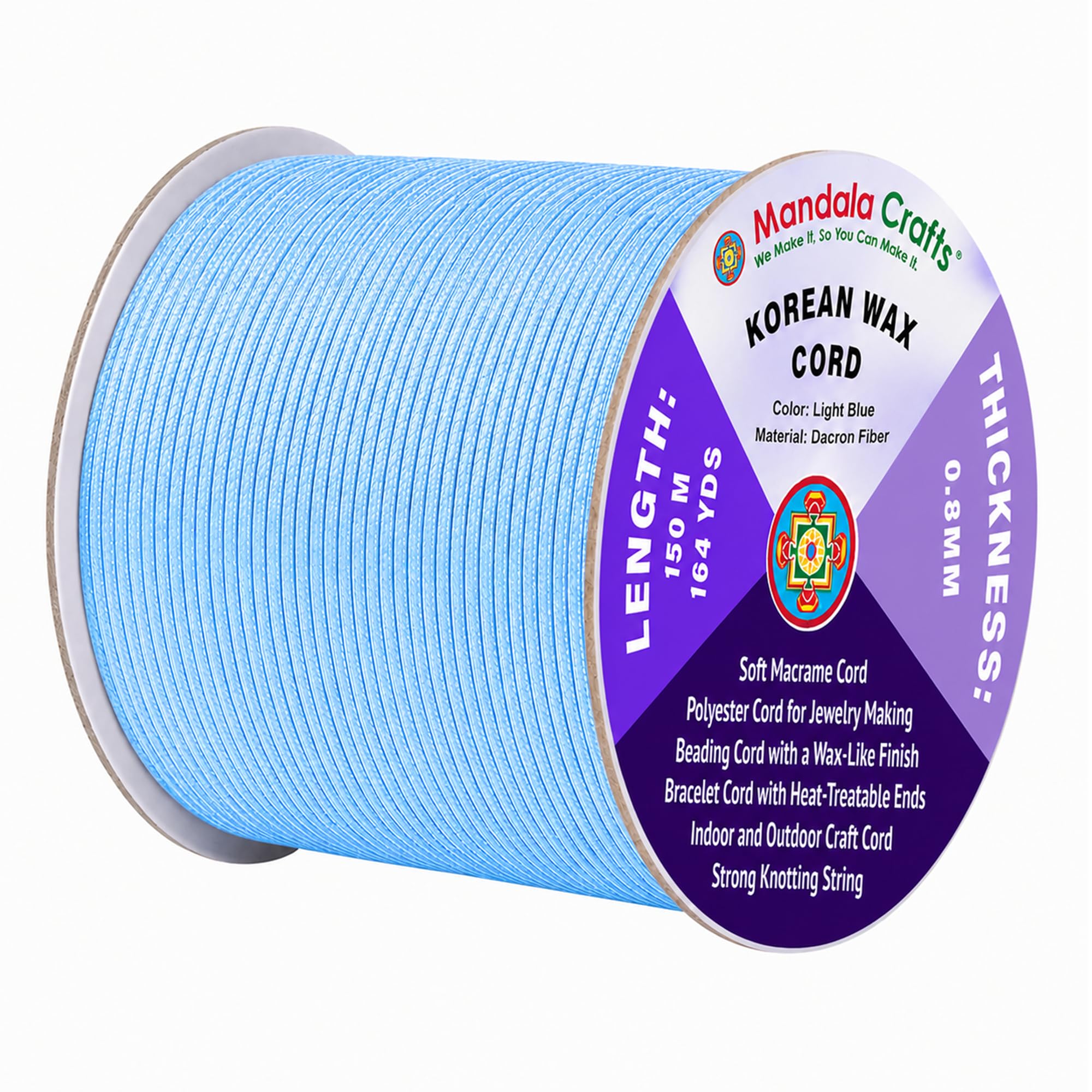 Korean Wax Cord for Jewelry Making | Durable for Outdoor, Polyester Waxed String, for Knotting, Braiding, Macrame, Beading, Necklaces, Earrings, Bracelets
