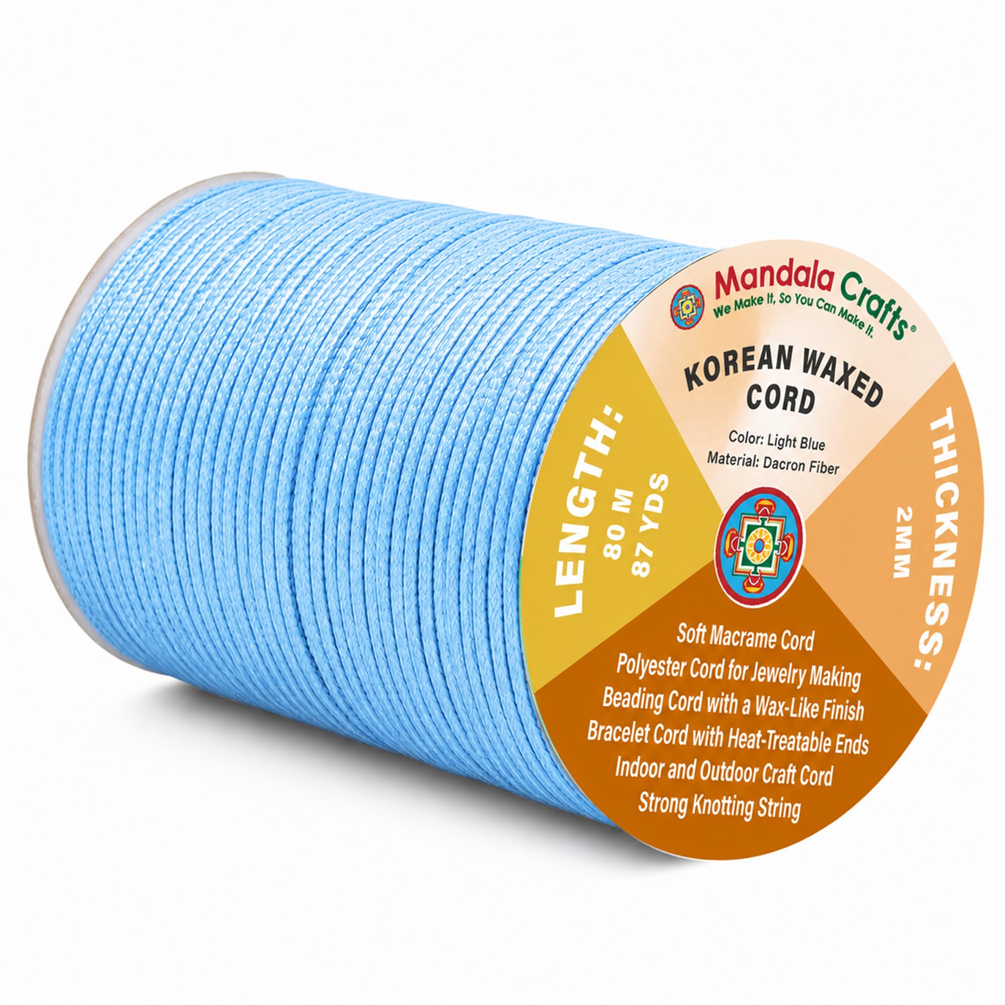 Korean Wax Cord for Jewelry Making | Durable for Outdoor, Polyester Waxed String, for Knotting, Braiding, Macrame, Beading, Necklaces, Earrings, Bracelets