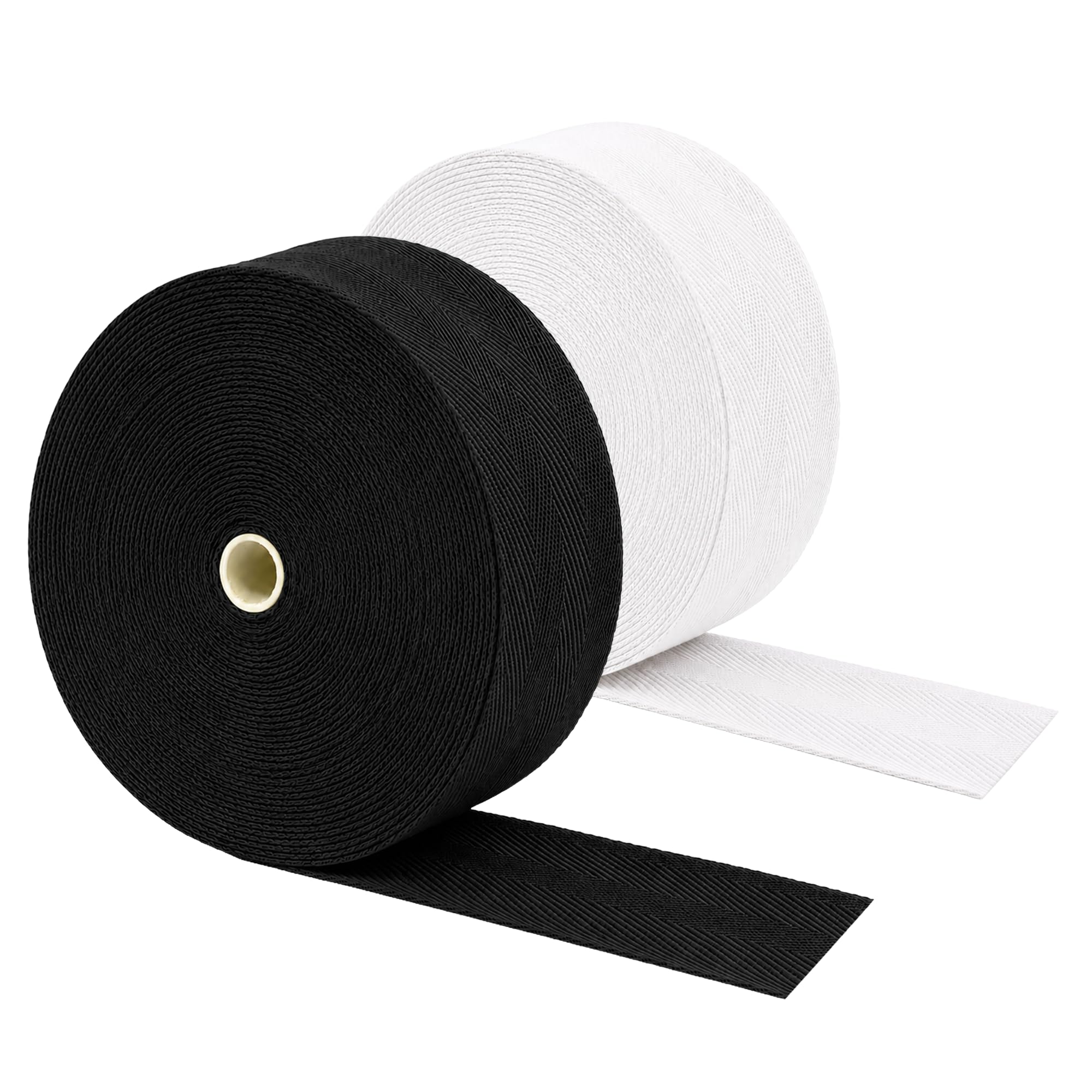 Cotton Twill Tape - Cotton Ribbon Webbing - Soft Cotton Herringbone Tape Cloth Strap for Seam Binding Sewing Trimming