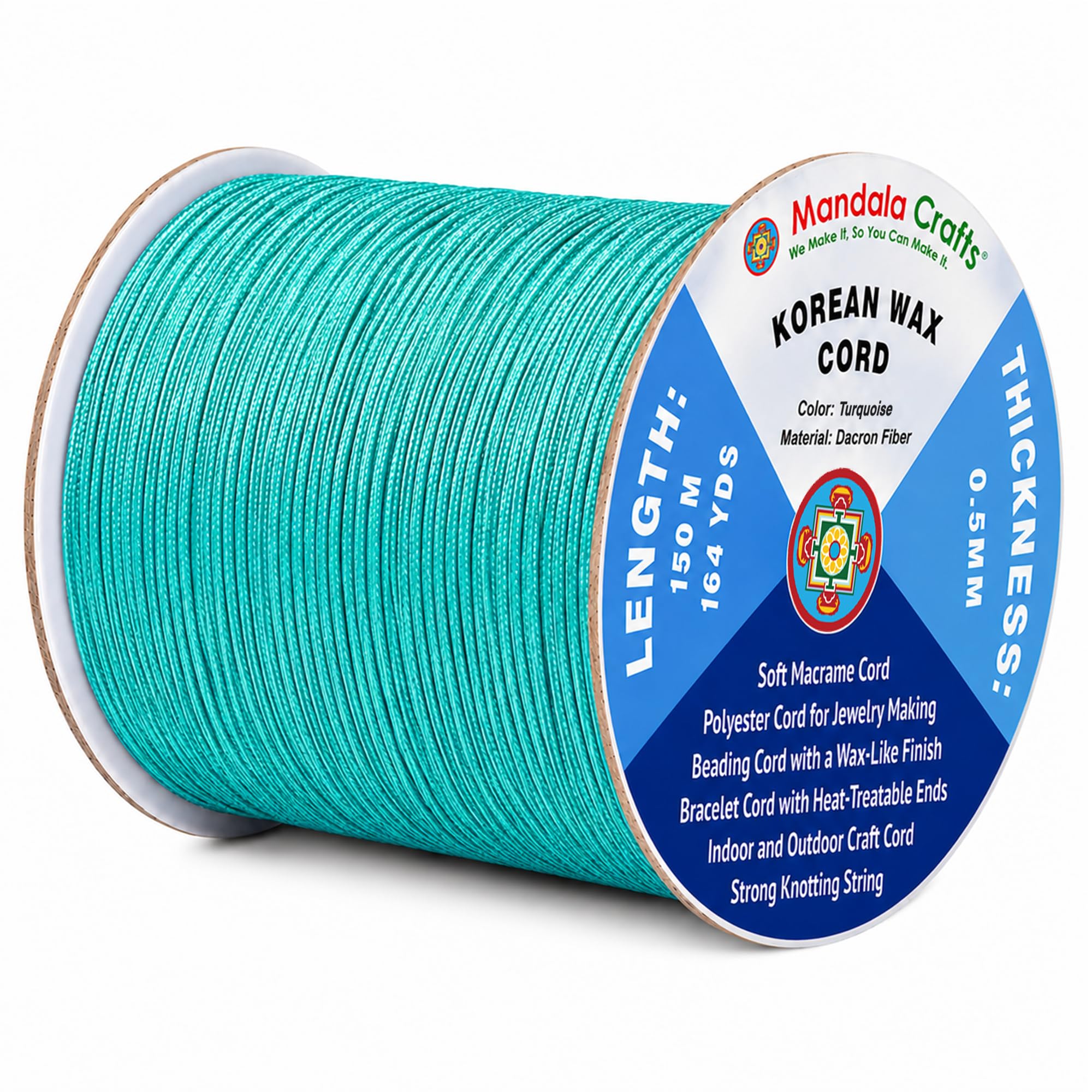 Korean Wax Cord for Jewelry Making | Durable for Outdoor, Polyester Waxed String, for Knotting, Braiding, Macrame, Beading, Necklaces, Earrings, Bracelets