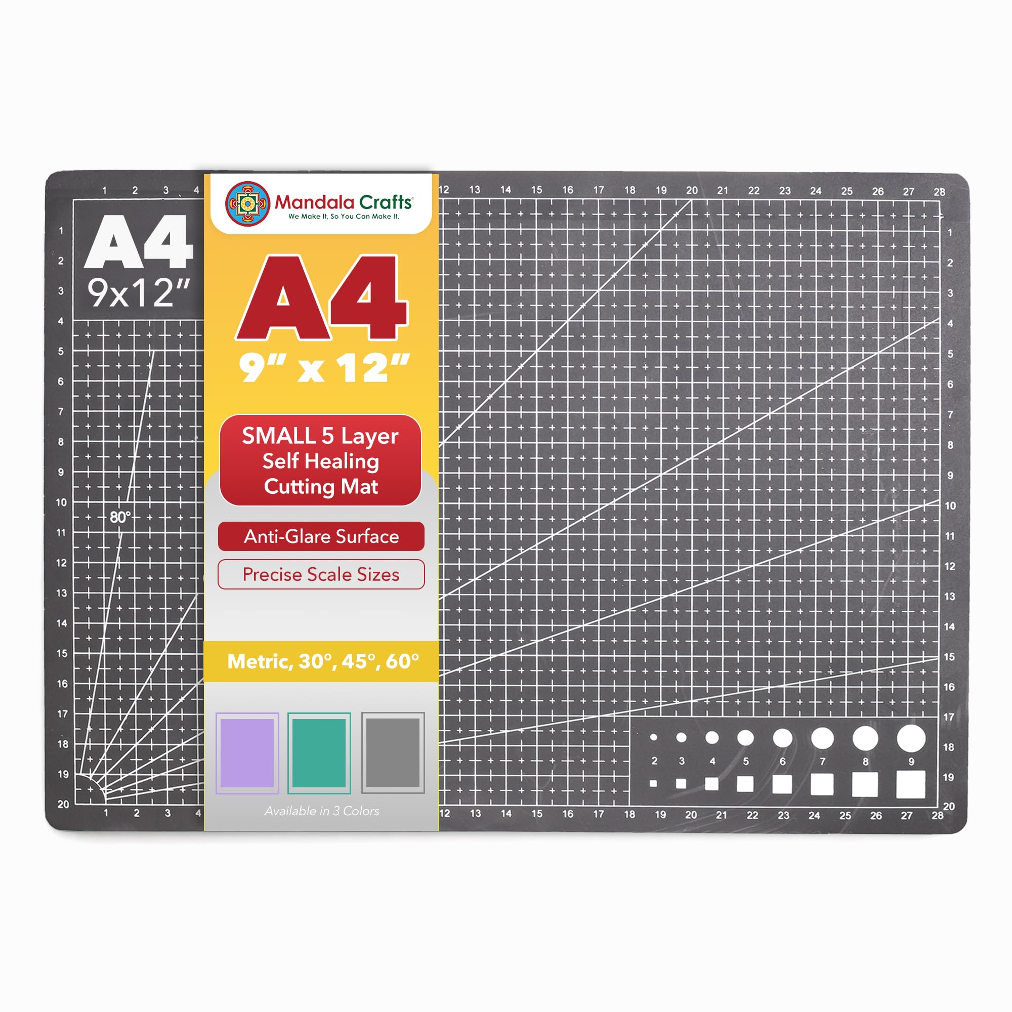 Self-Healing Cutting Mat – Double-Sided 5-Ply Rotary Cutting Board for Sewing, Quilting, Fabric, Leather, Craft, and Scrapbooking