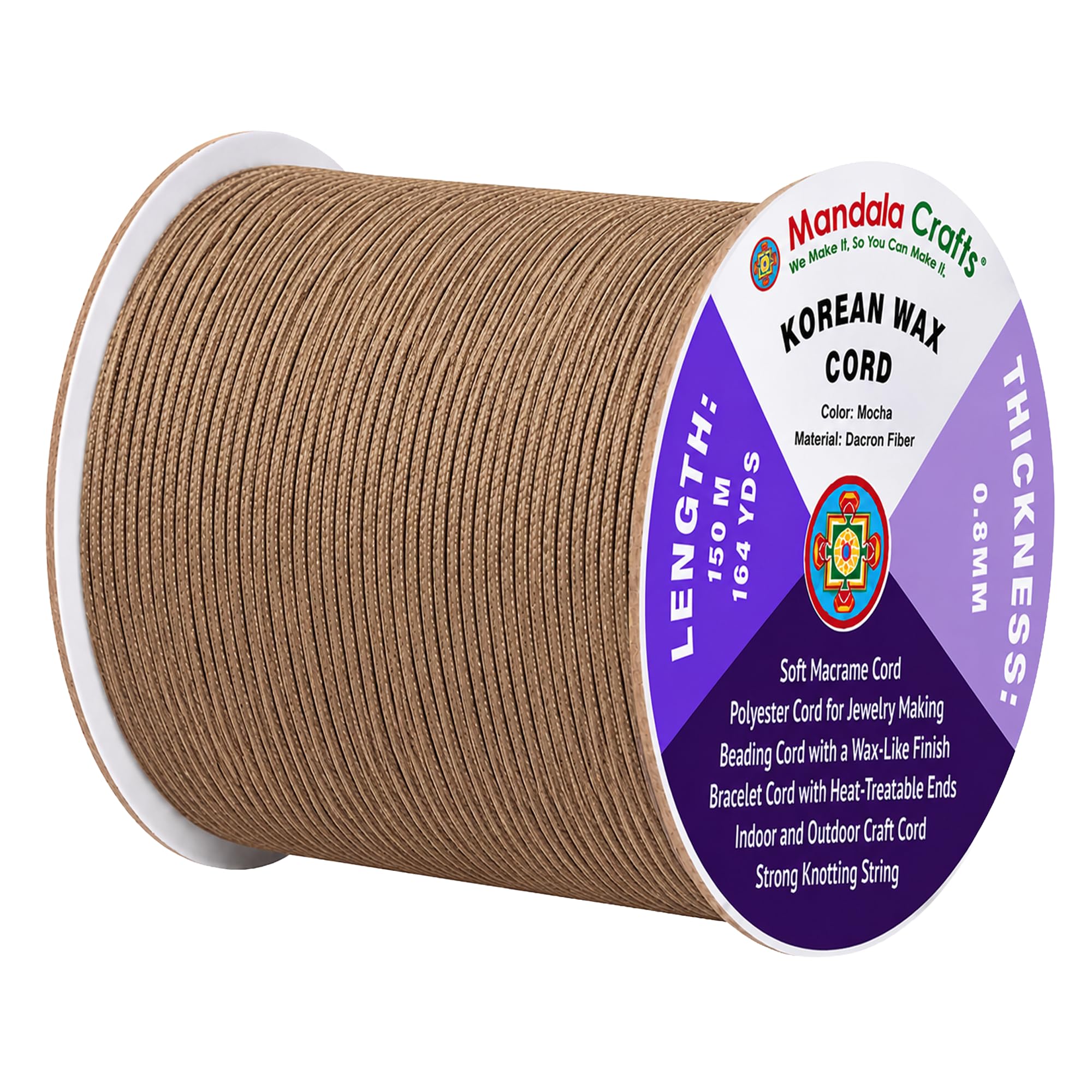 Korean Wax Cord for Jewelry Making | Durable for Outdoor, Polyester Waxed String, for Knotting, Braiding, Macrame, Beading, Necklaces, Earrings, Bracelets