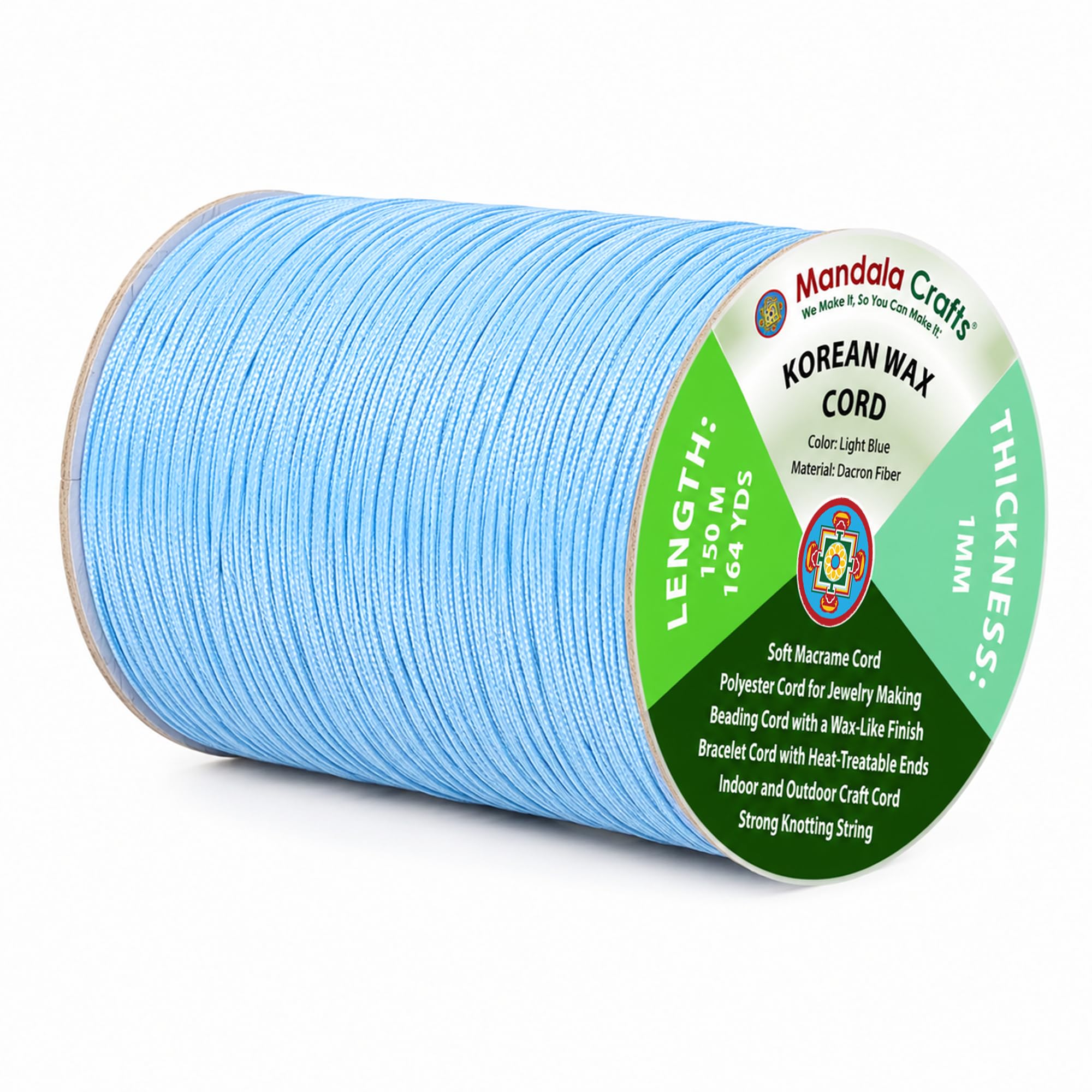 Korean Wax Cord for Jewelry Making | Durable for Outdoor, Polyester Waxed String, for Knotting, Braiding, Macrame, Beading, Necklaces, Earrings, Bracelets