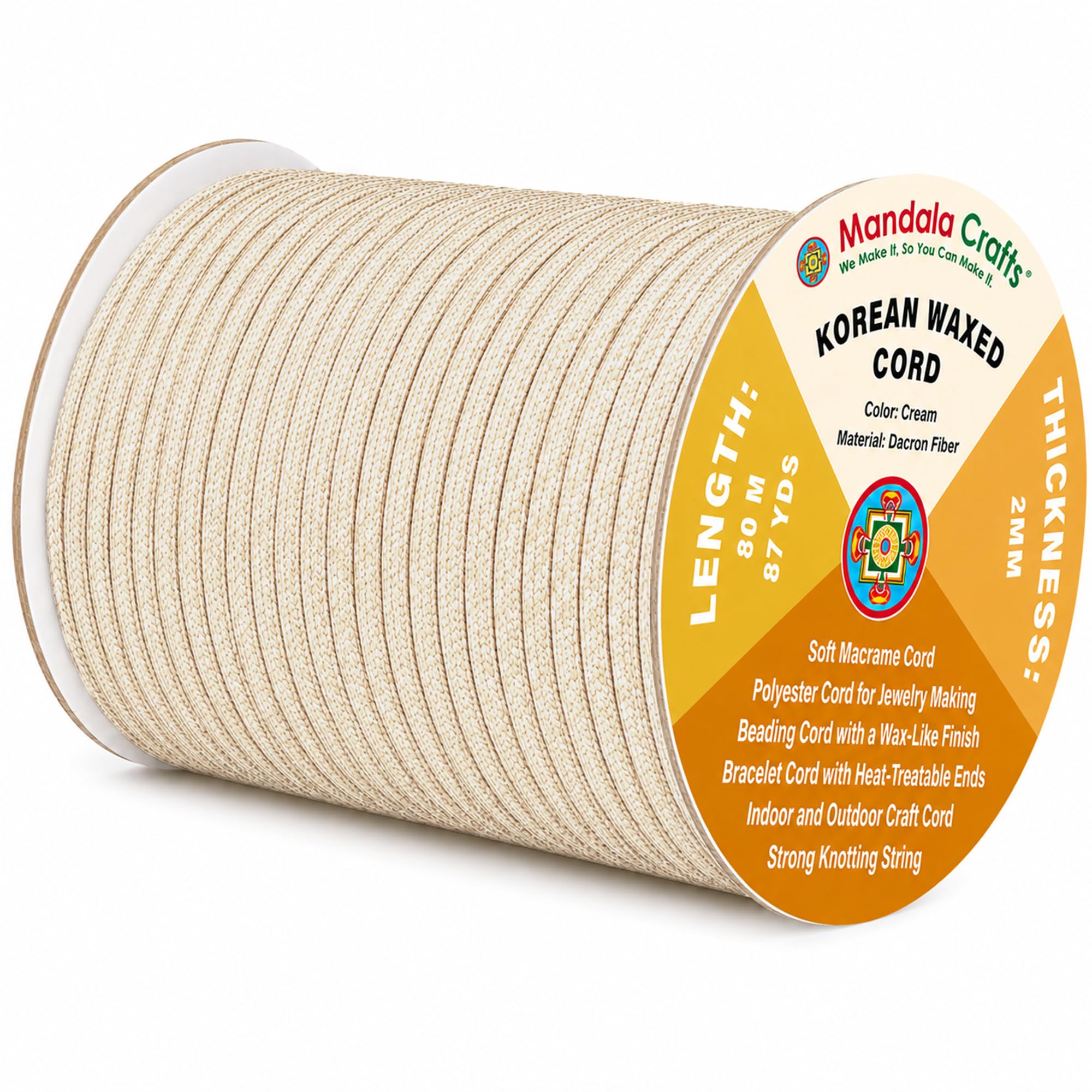 Korean Wax Cord for Jewelry Making | Durable for Outdoor, Polyester Waxed String, for Knotting, Braiding, Macrame, Beading, Necklaces, Earrings, Bracelets