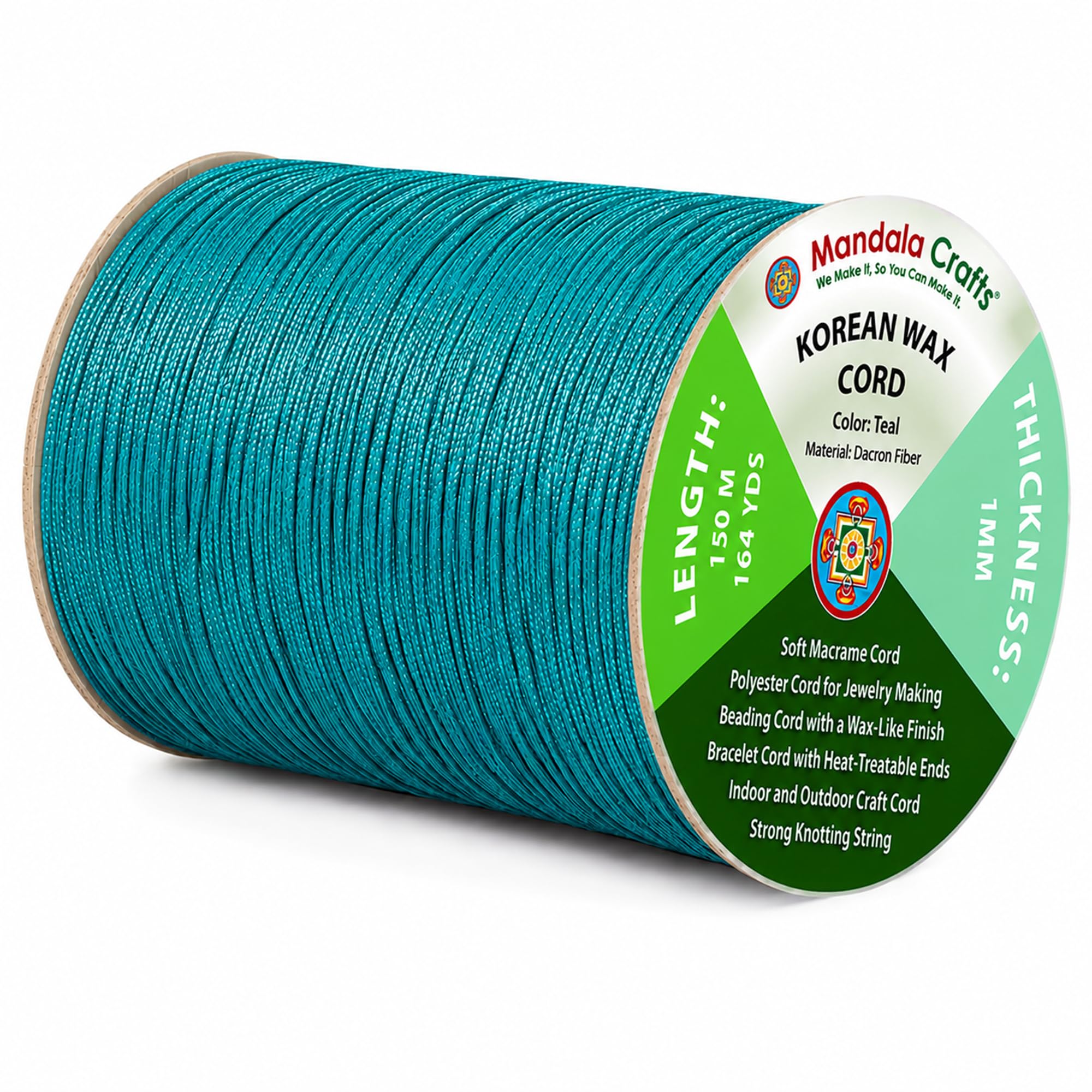 Korean Wax Cord for Jewelry Making | Durable for Outdoor, Polyester Waxed String, for Knotting, Braiding, Macrame, Beading, Necklaces, Earrings, Bracelets