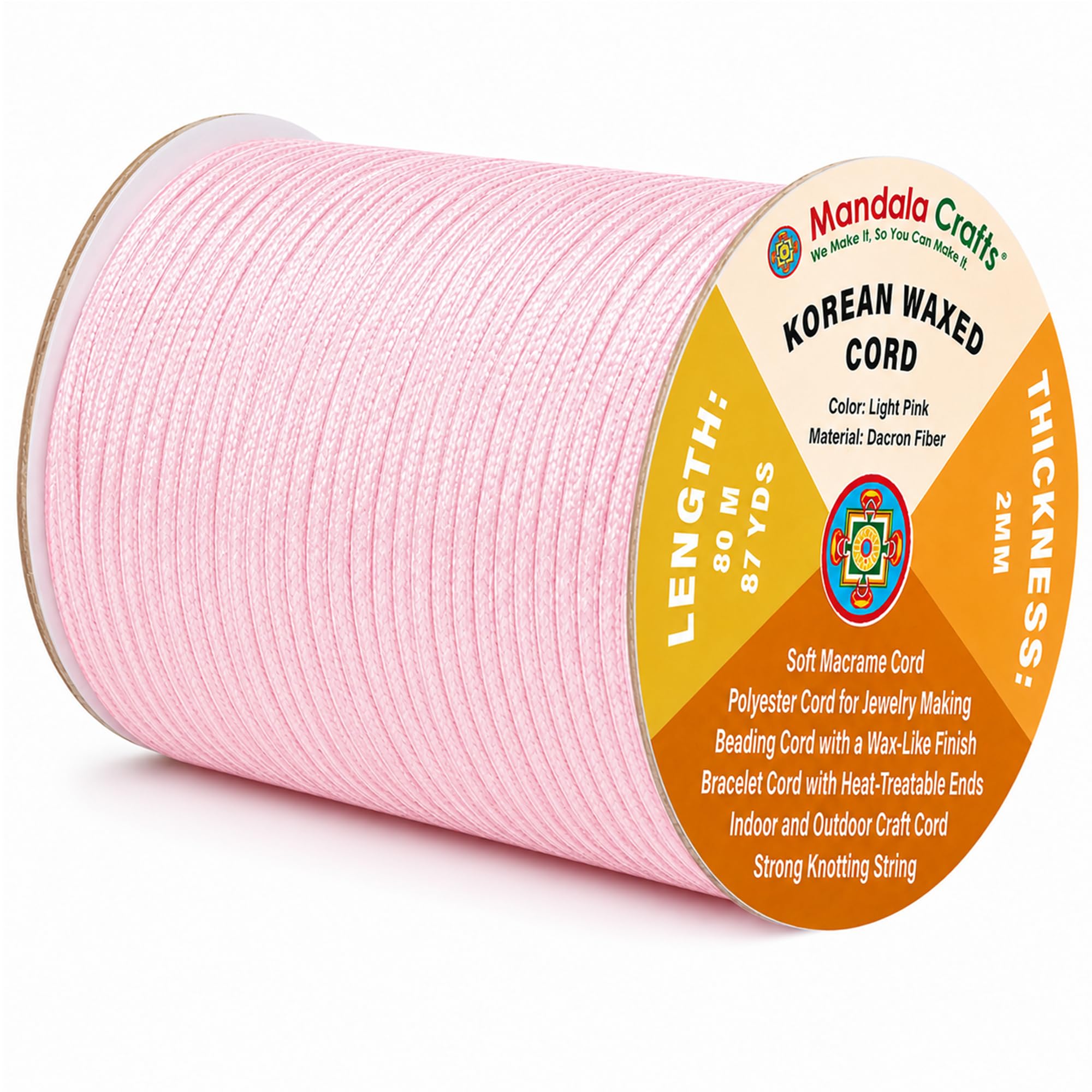 Korean Wax Cord for Jewelry Making | Durable for Outdoor, Polyester Waxed String, for Knotting, Braiding, Macrame, Beading, Necklaces, Earrings, Bracelets