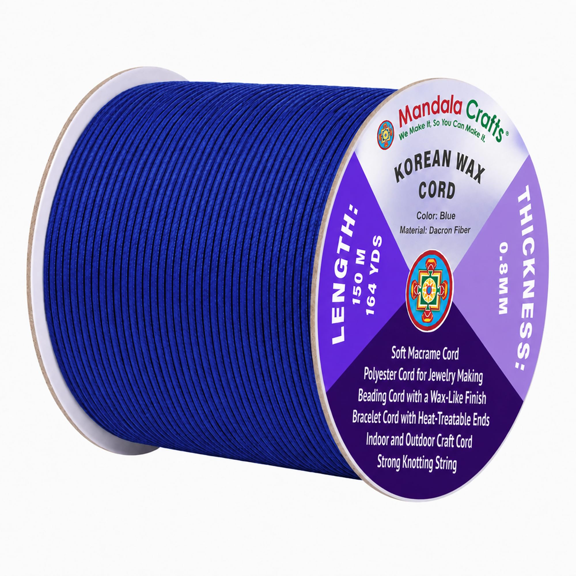 Korean Wax Cord for Jewelry Making | Durable for Outdoor, Polyester Waxed String, for Knotting, Braiding, Macrame, Beading, Necklaces, Earrings, Bracelets