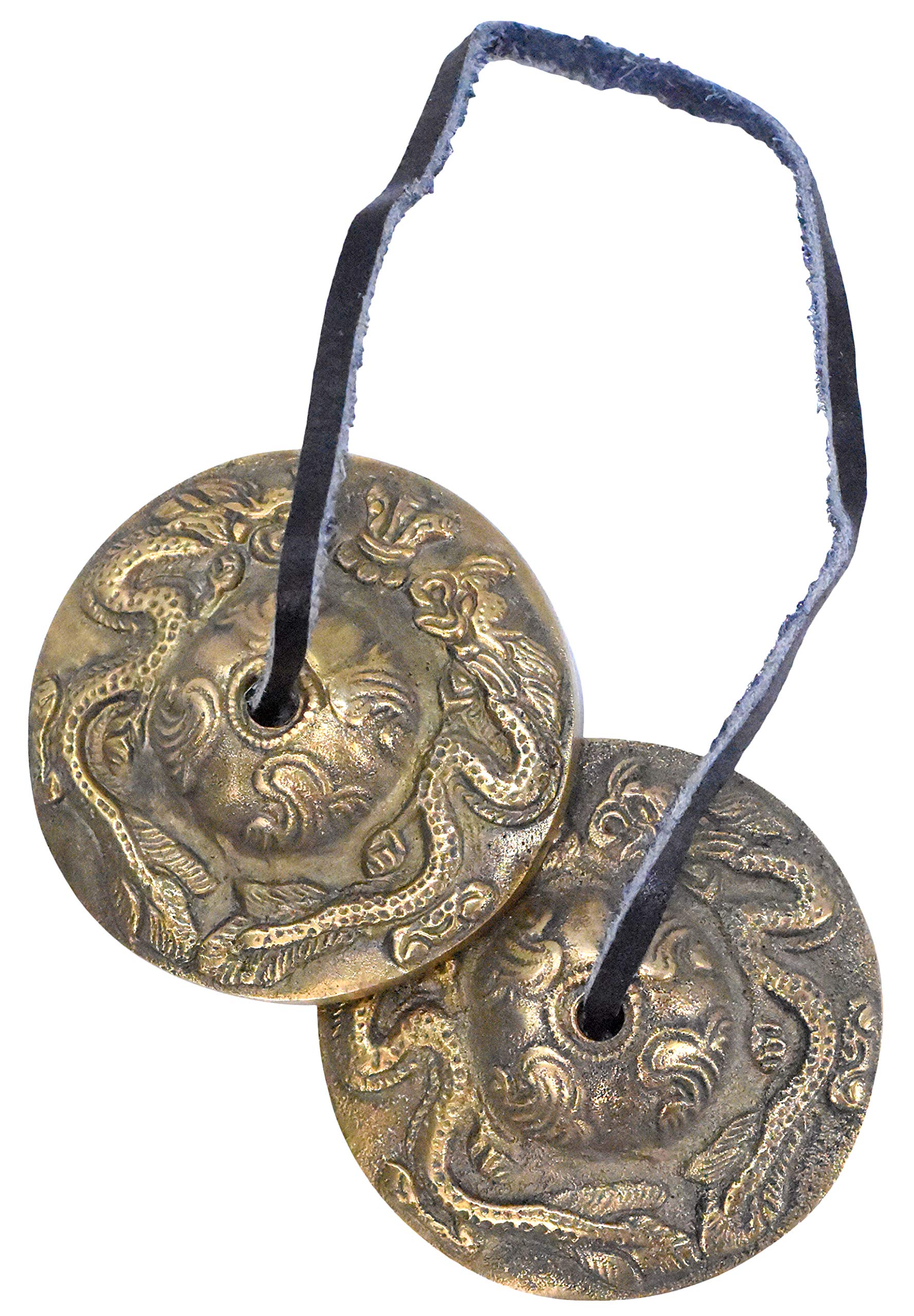 Meditation Bell - Tingsha Cymbals with Straps - Meditation Chime Tibetan Bell for Healing Yoga Meditation in a Box by Mudra Crafts, Tibet Mantra