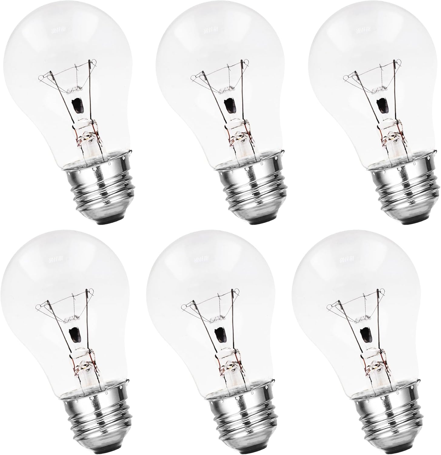 Clear E26 A15 Incandescent 40w Appliance Light Bulbs Refrigerator Light Bulbs, Oven Light Bulbs, Microwave Light Bulbs, Stove Lightbulbs