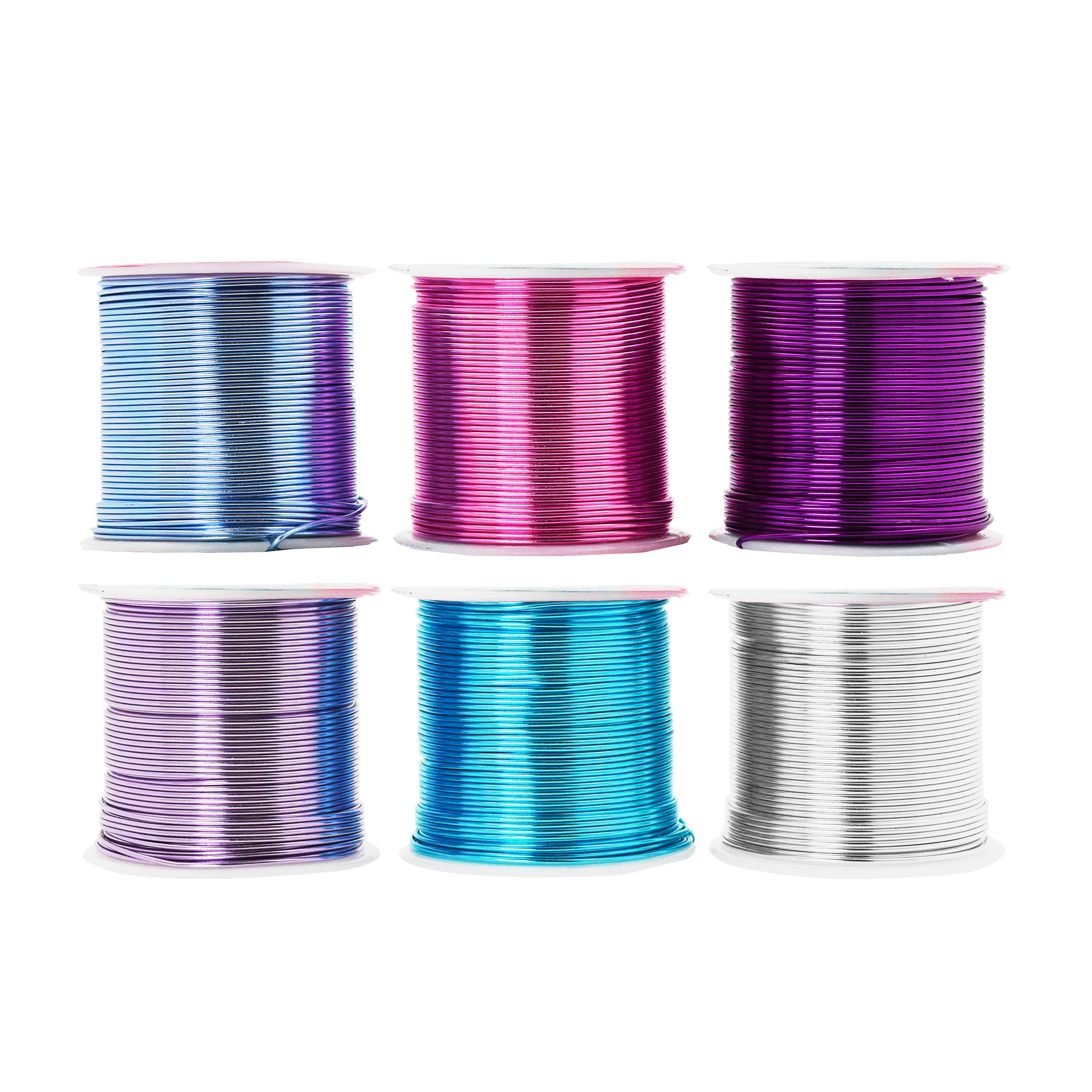 Mandala Crafts Anodized Aluminum Wire for Sculpting, Armature, Jewelry Making, Gem Metal Wrap, Garden, Colored and Soft, Assorted 6 Rolls