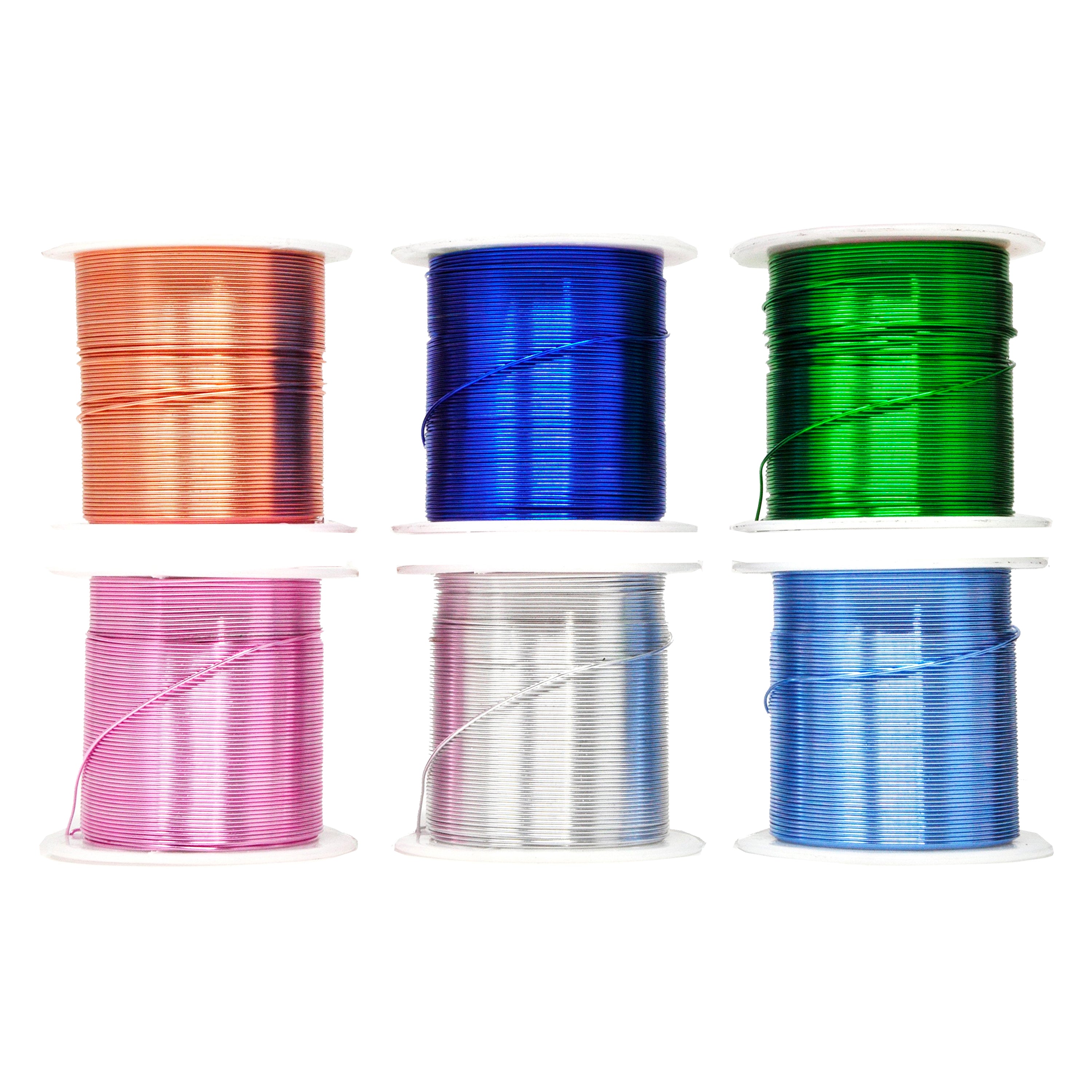 Mandala Crafts Anodized Aluminum Wire for Sculpting, Armature, Jewelry Making, Gem Metal Wrap, Garden, Colored and Soft, Assorted 6 Rolls
