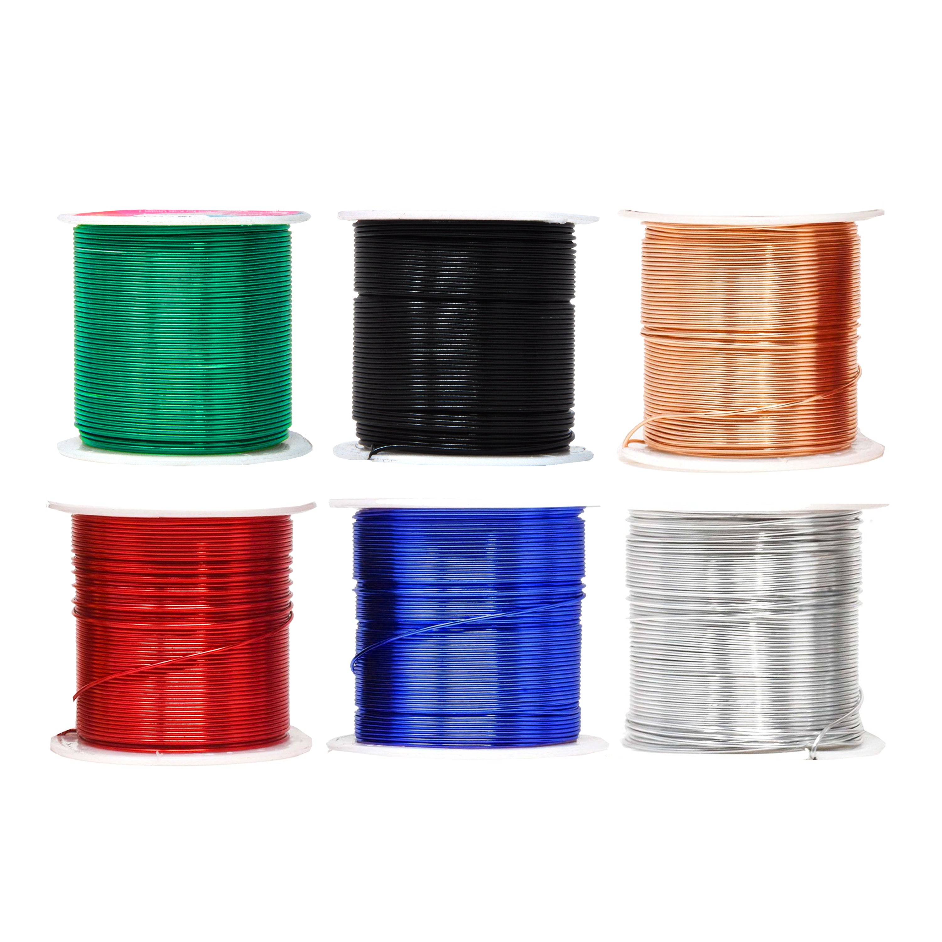 Mandala Crafts Anodized Aluminum Wire for Sculpting, Armature, Jewelry Making, Gem Metal Wrap, Garden, Colored and Soft, Assorted 6 Rolls